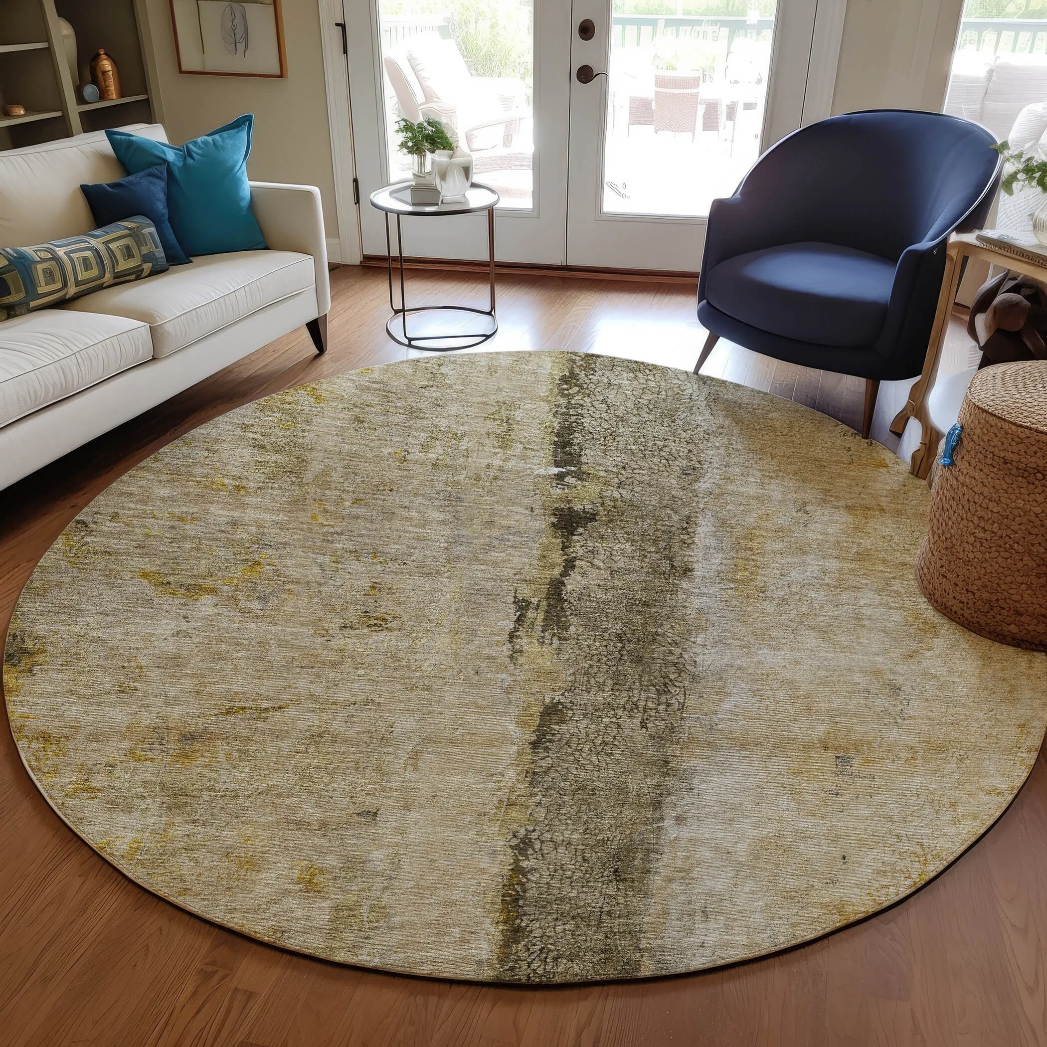 Machine Washable Indoor/ Outdoor Chantille Modern Contemporary Rug