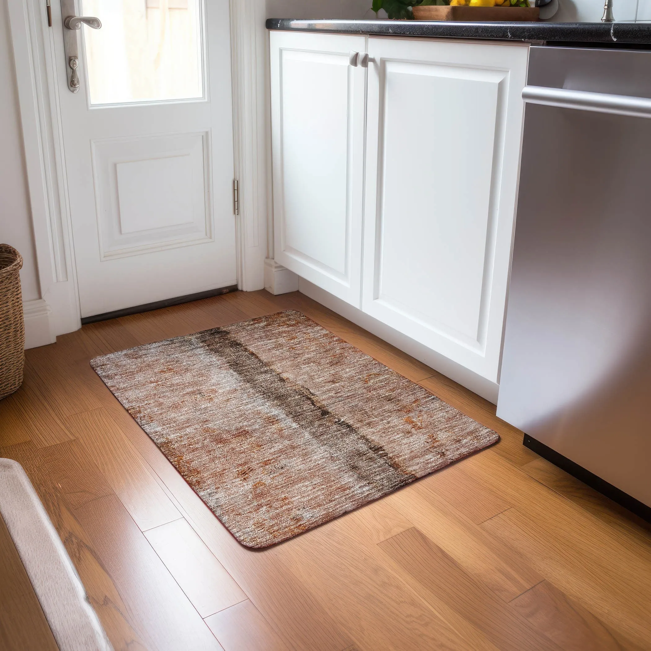 Machine Washable Indoor/ Outdoor Chantille Modern Contemporary Rug