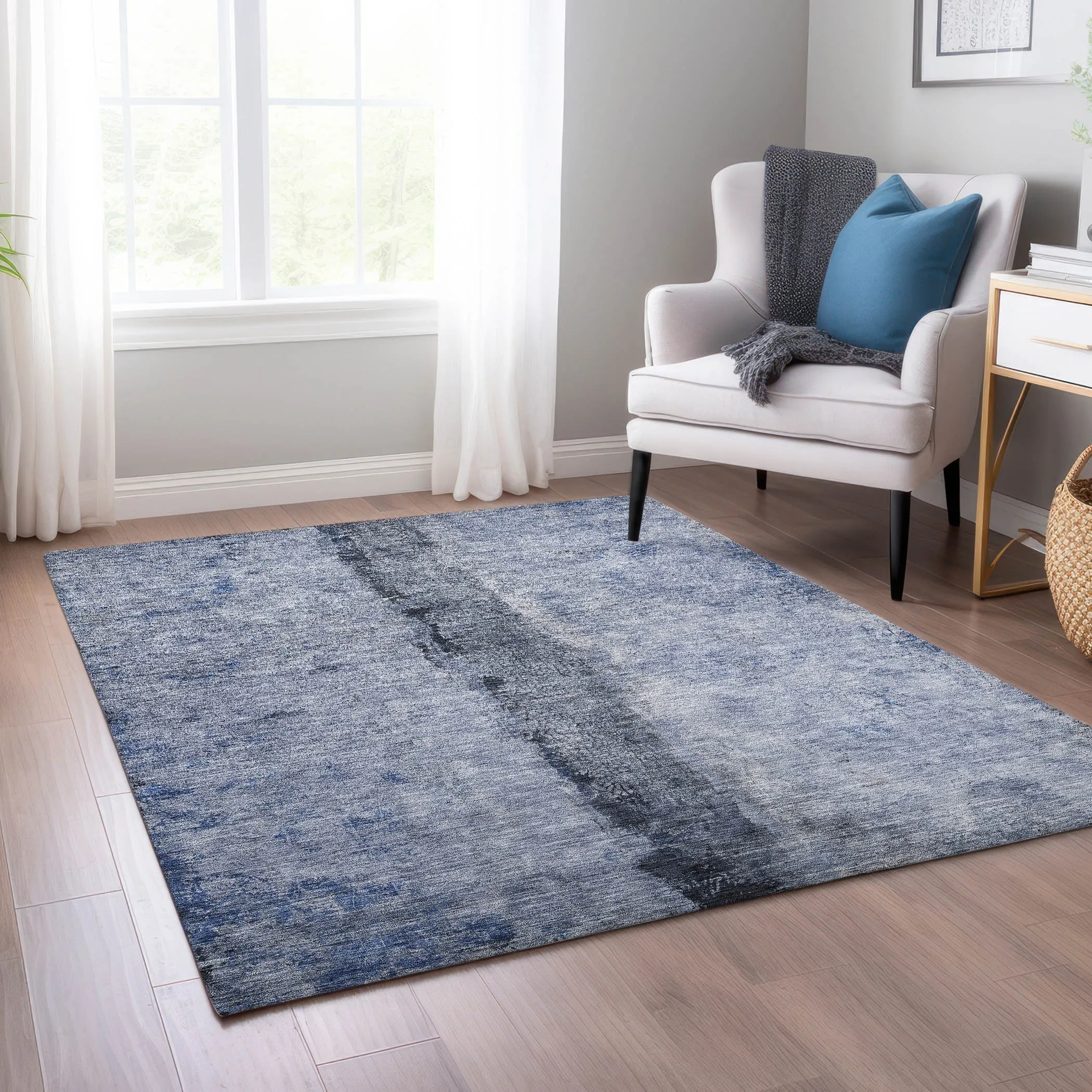 Machine Washable Indoor/ Outdoor Chantille Modern Contemporary Rug
