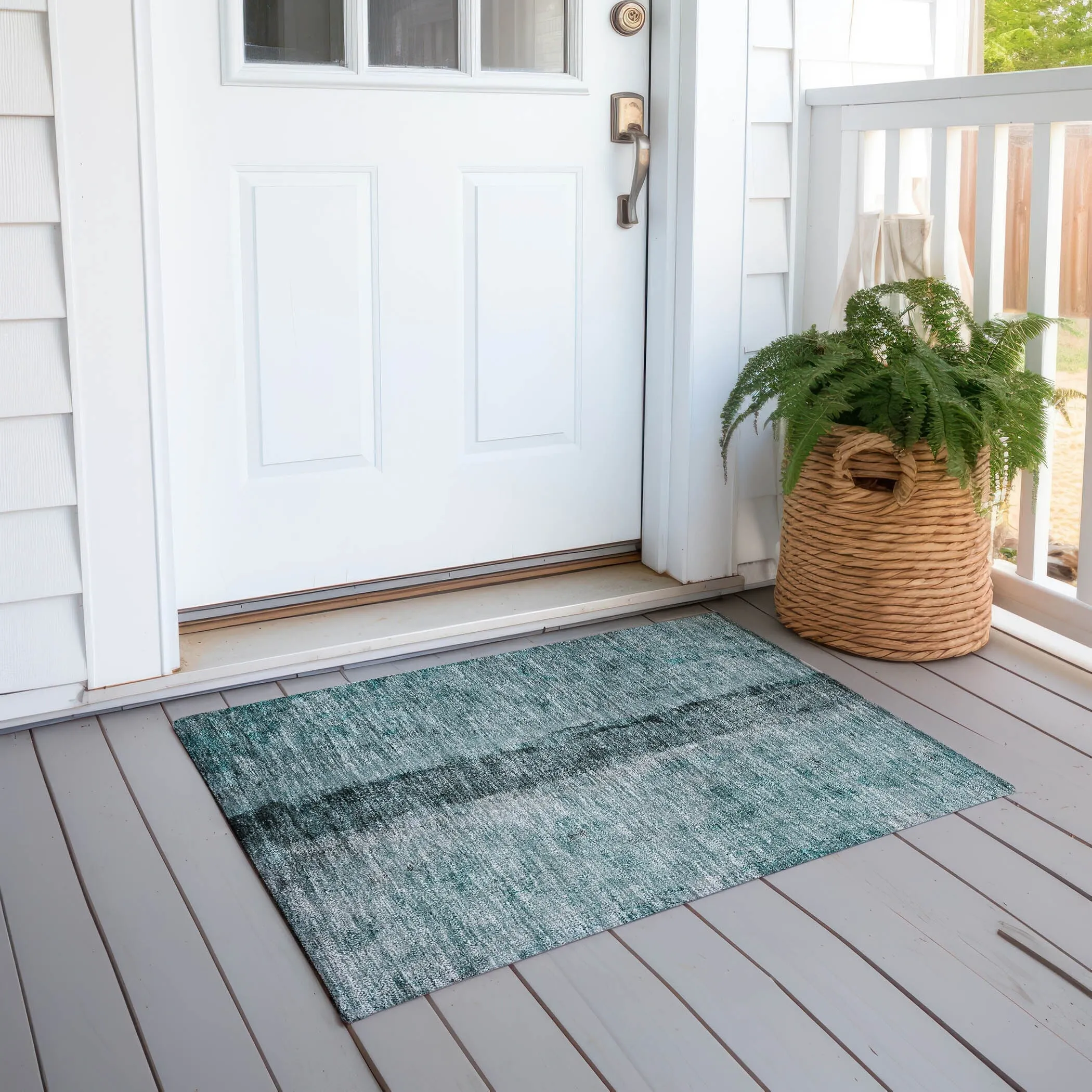 Machine Washable Indoor/ Outdoor Chantille Modern Contemporary Rug