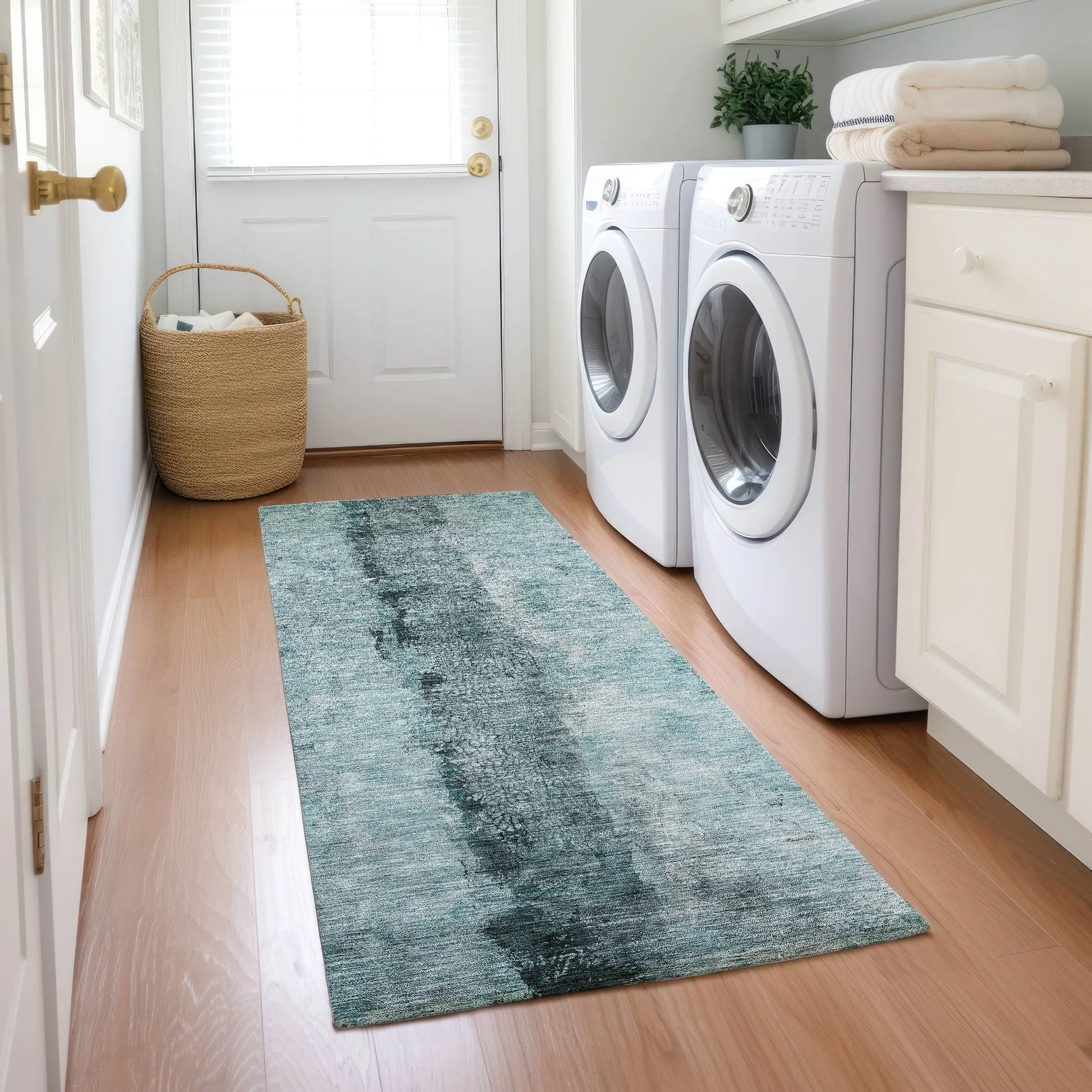 Machine Washable Indoor/ Outdoor Chantille Modern Contemporary Rug