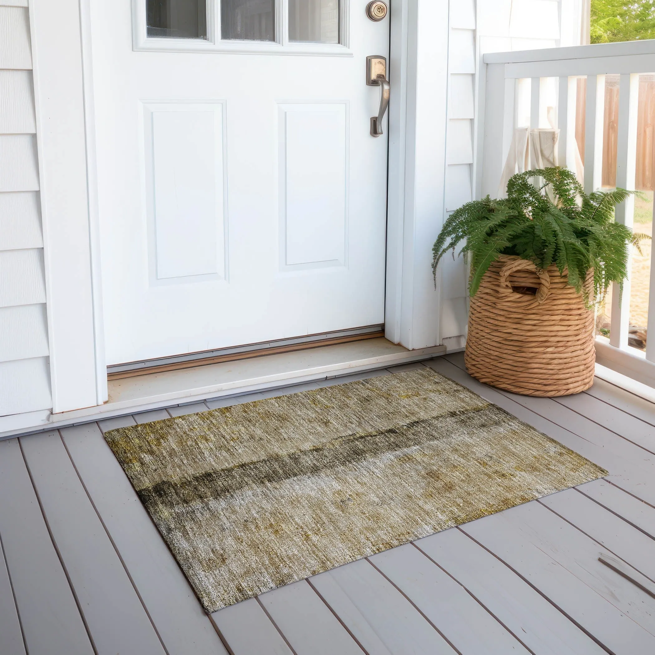 Machine Washable Indoor/ Outdoor Chantille Modern Contemporary Rug