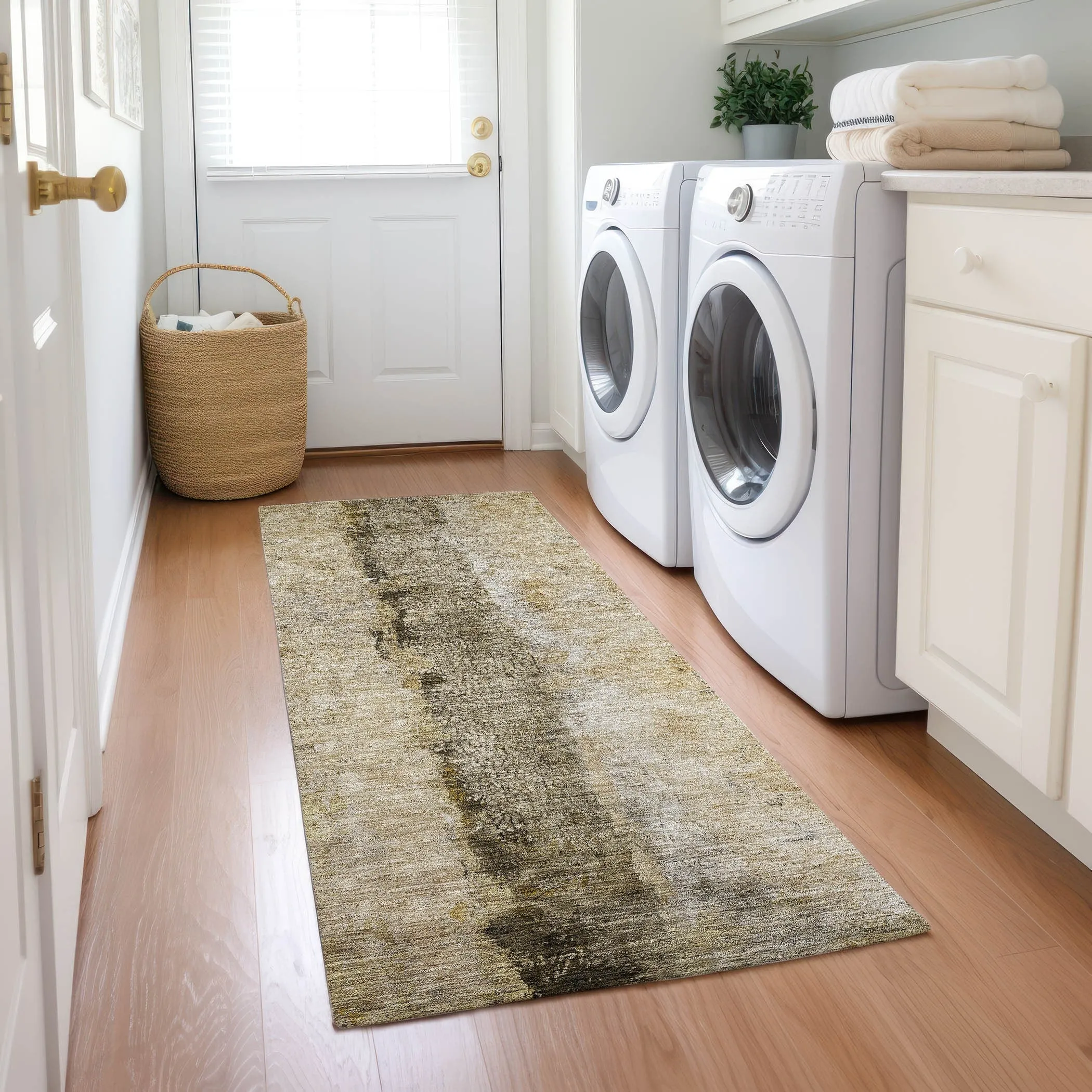 Machine Washable Indoor/ Outdoor Chantille Modern Contemporary Rug