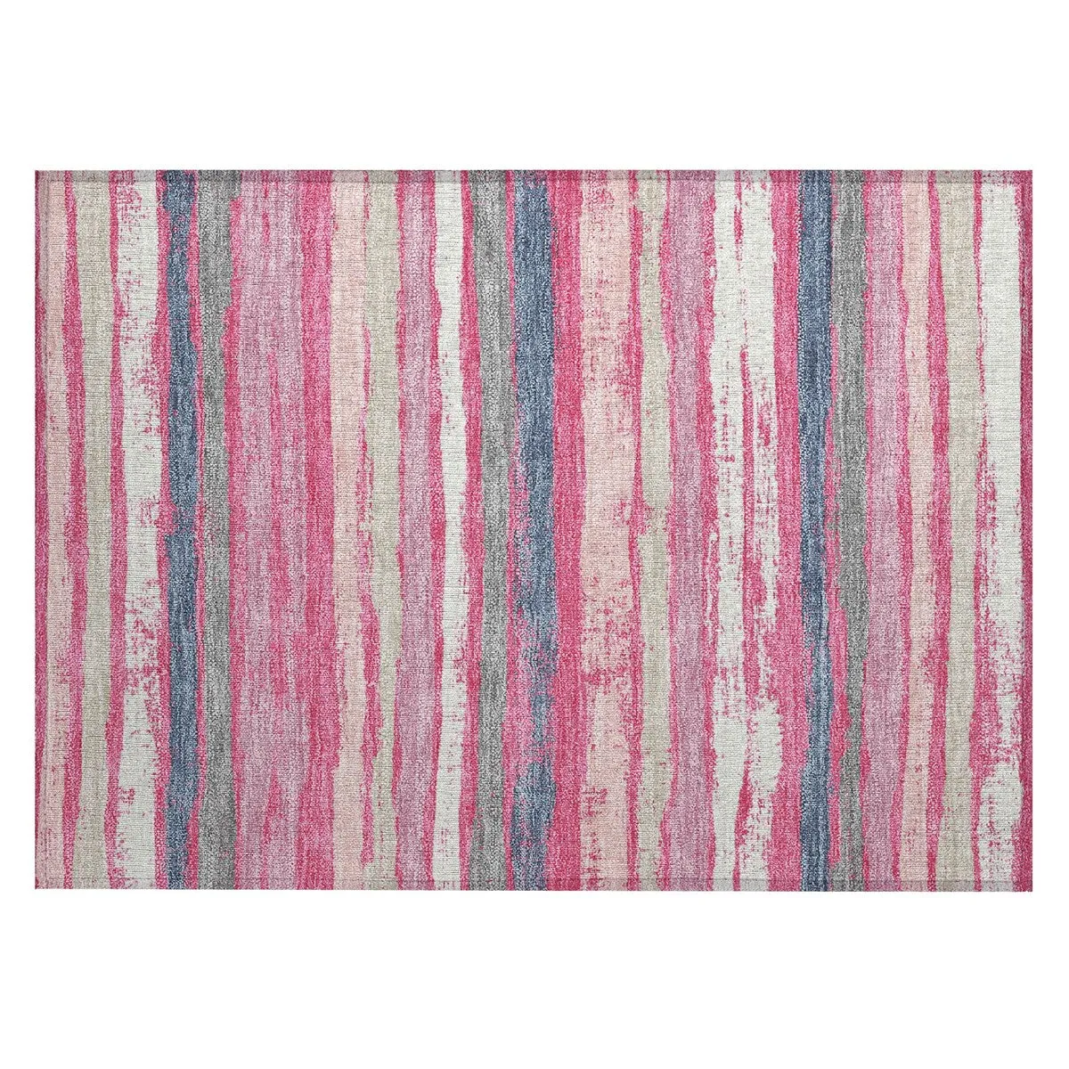 Machine Washable Indoor/ Outdoor Chantille Stripe Rug