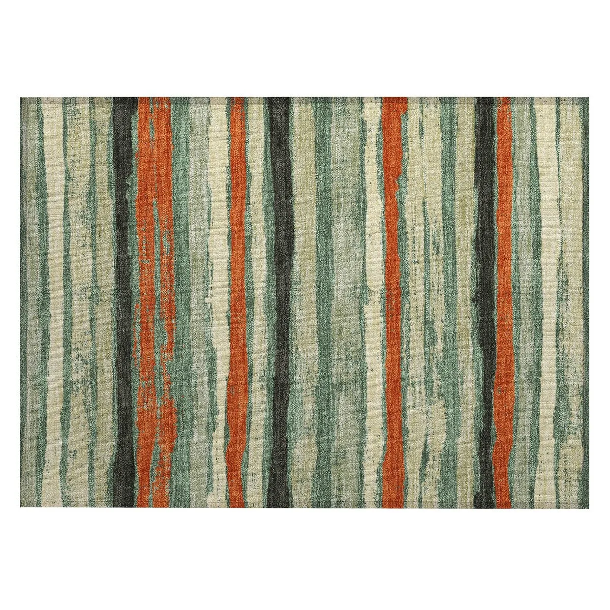 Machine Washable Indoor/ Outdoor Chantille Stripe Rug