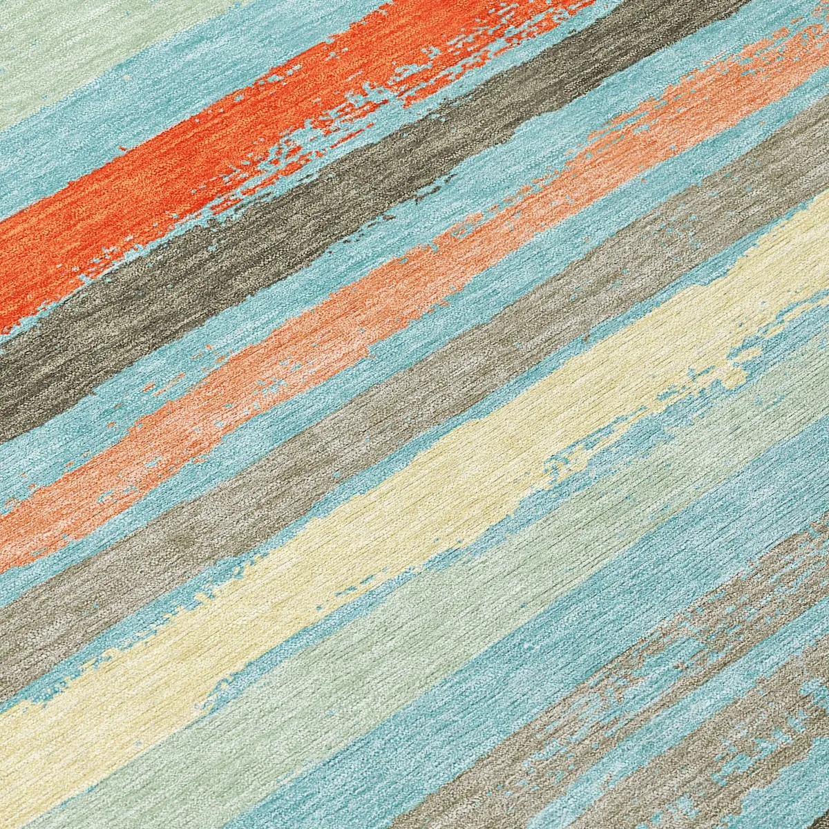 Machine Washable Indoor/ Outdoor Chantille Stripe Rug