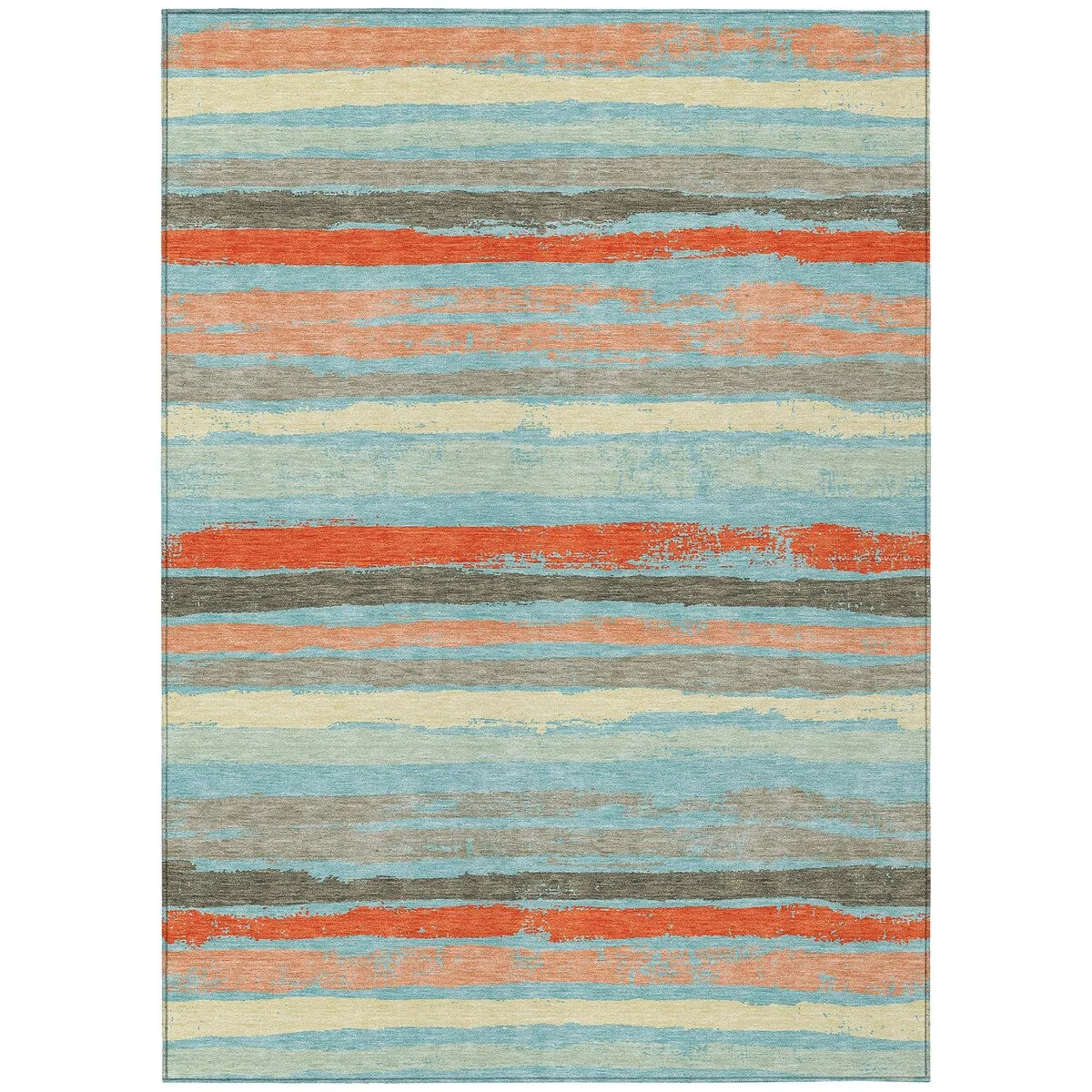 Machine Washable Indoor/ Outdoor Chantille Stripe Rug