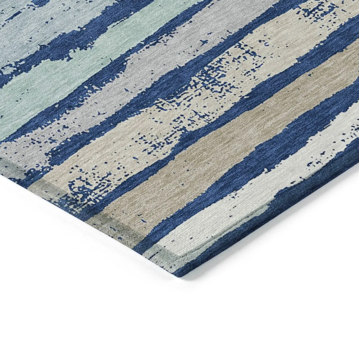 Machine Washable Indoor/ Outdoor Chantille Stripe Rug