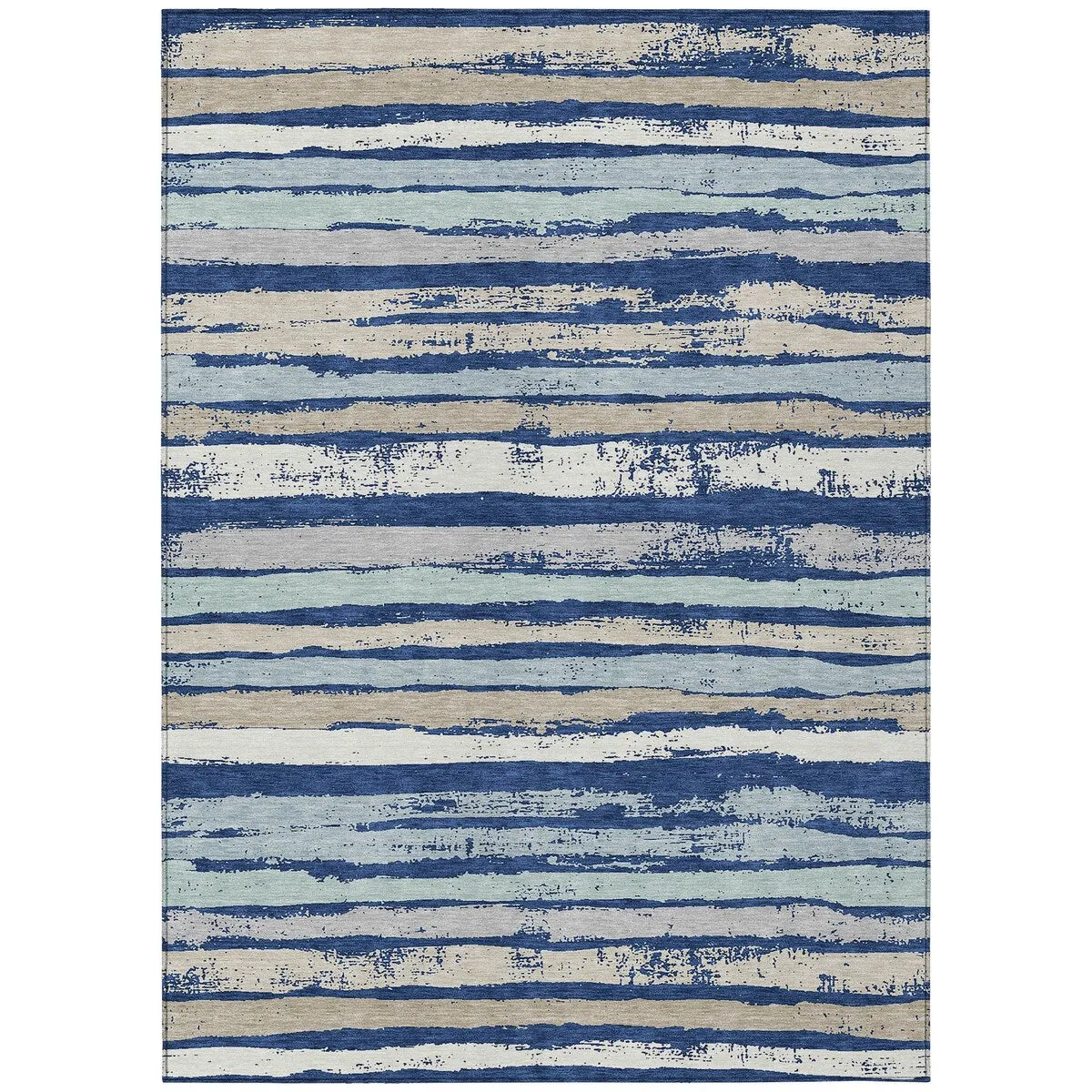 Machine Washable Indoor/ Outdoor Chantille Stripe Rug