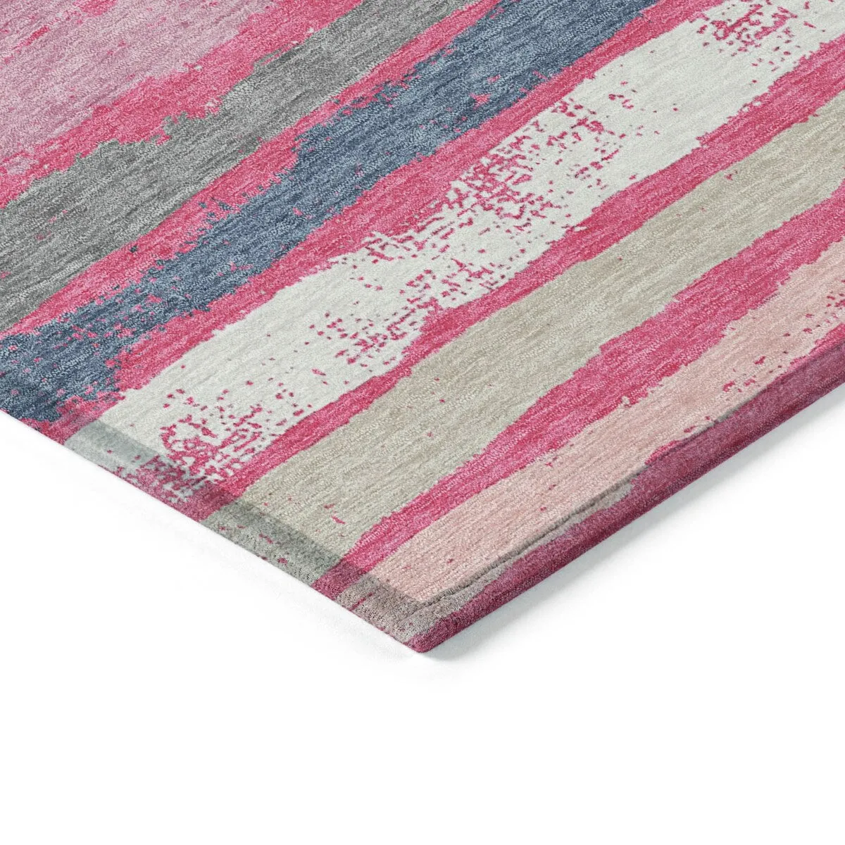 Machine Washable Indoor/ Outdoor Chantille Stripe Rug