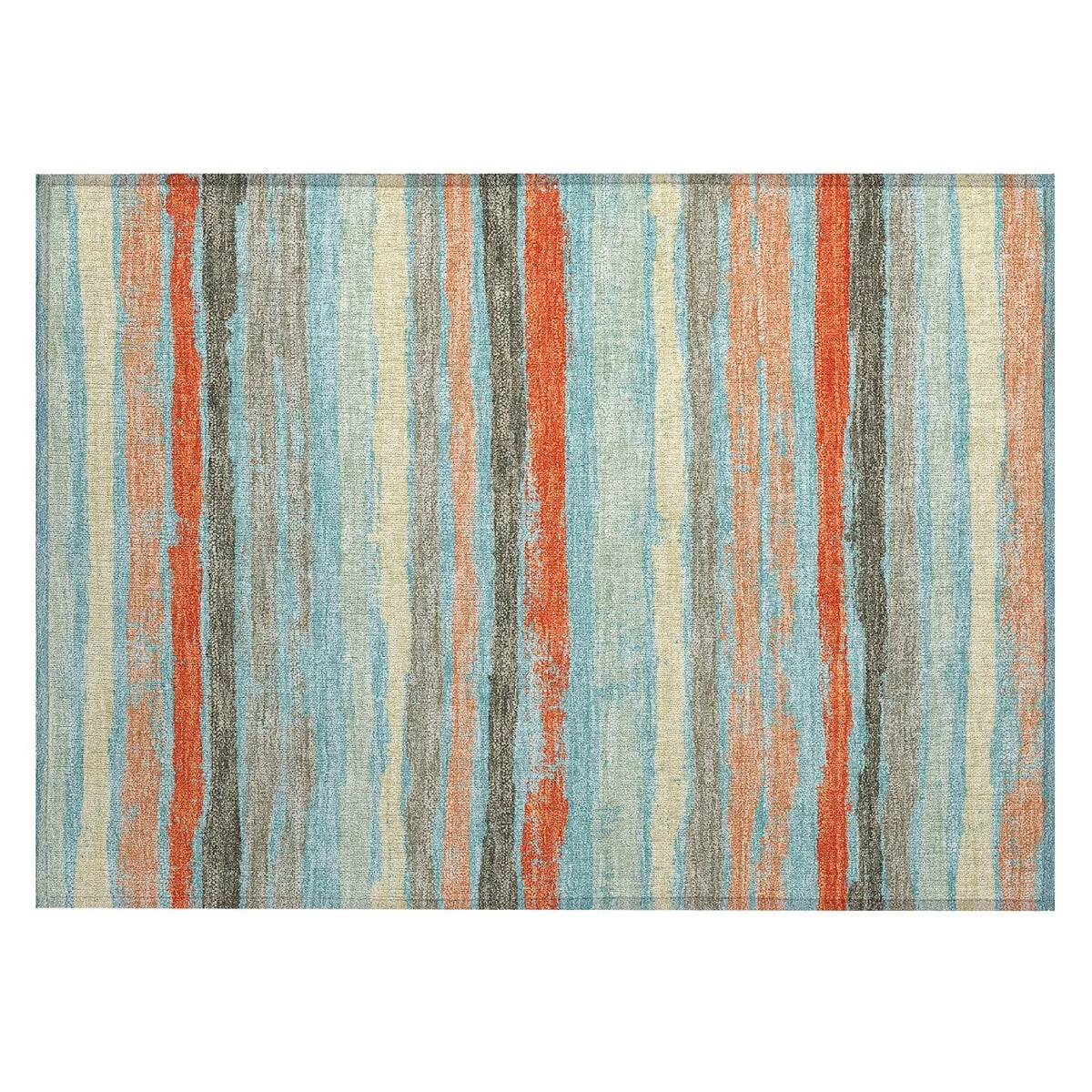 Machine Washable Indoor/ Outdoor Chantille Stripe Rug