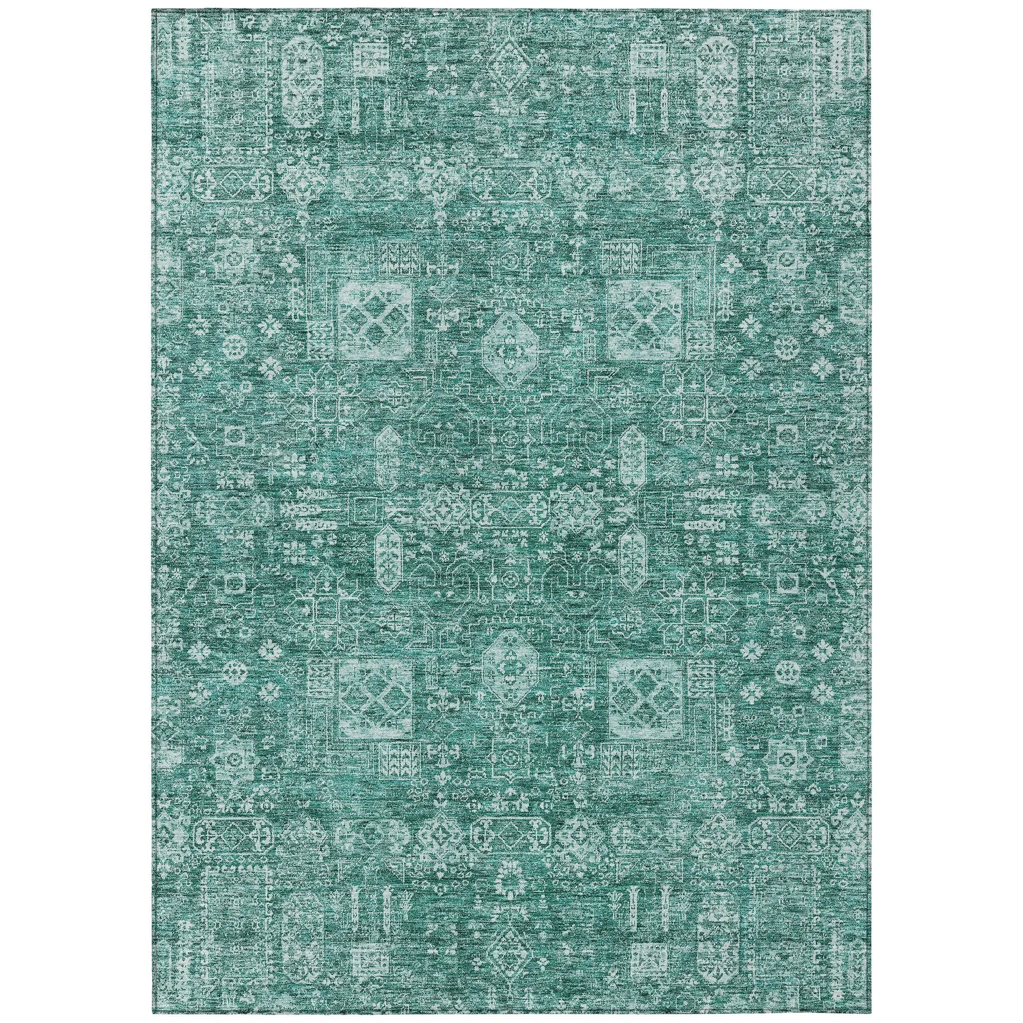 Machine Washable Indoor/ Outdoor Chantille Traditional Vintage Rug