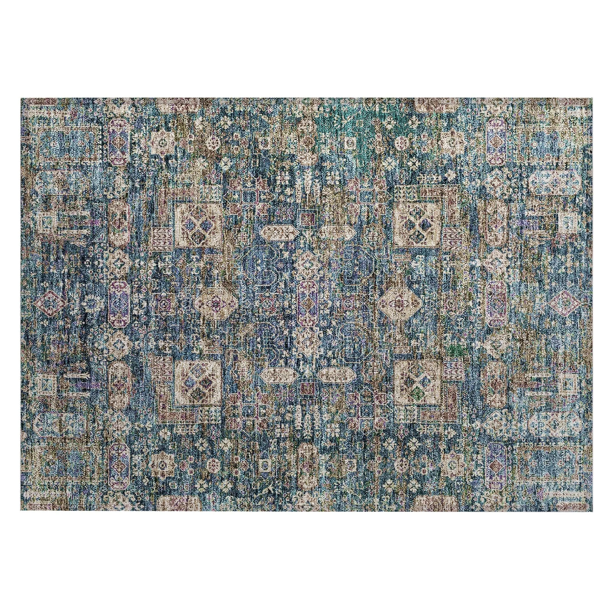 Machine Washable Indoor/ Outdoor Chantille Traditional Vintage Rug