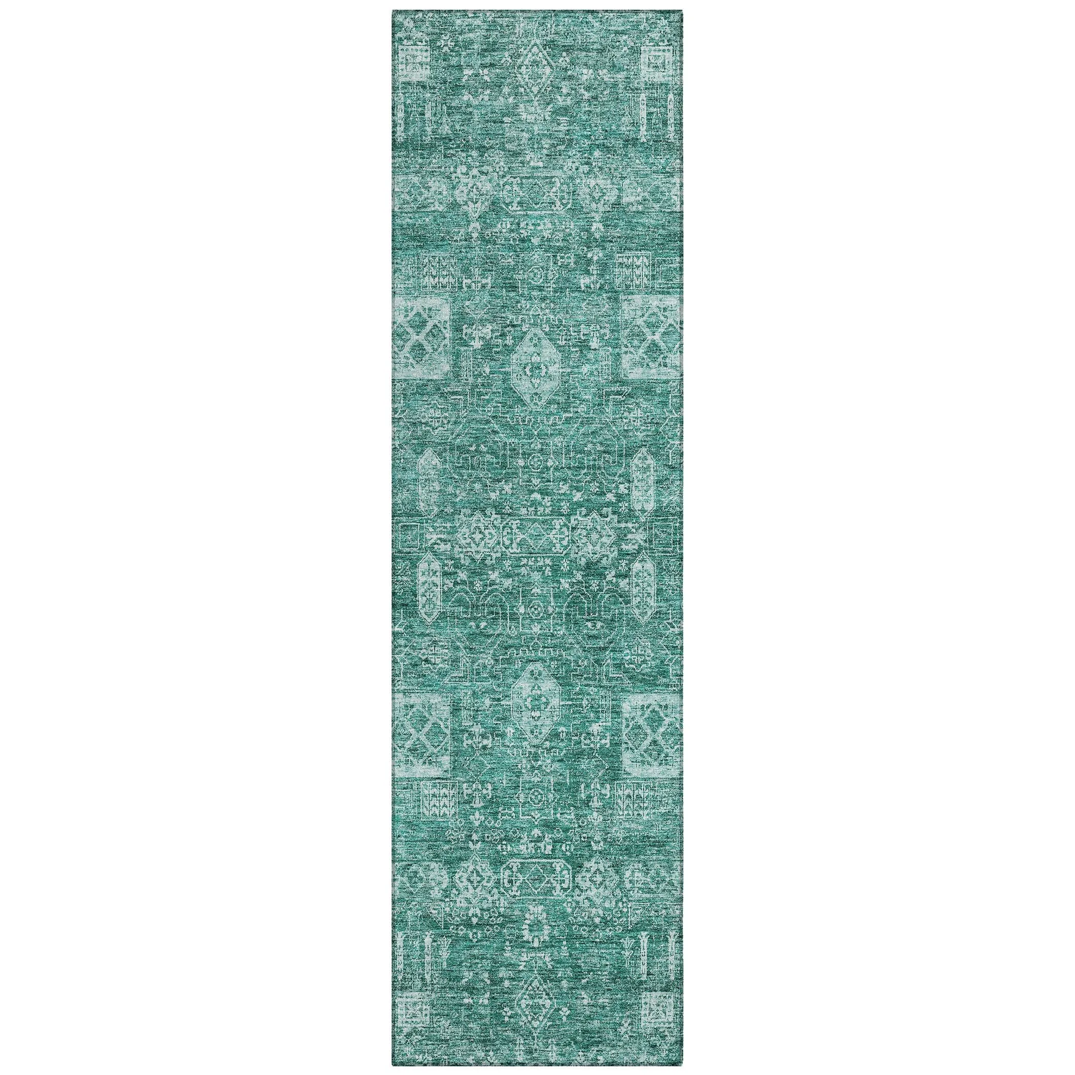 Machine Washable Indoor/ Outdoor Chantille Traditional Vintage Rug