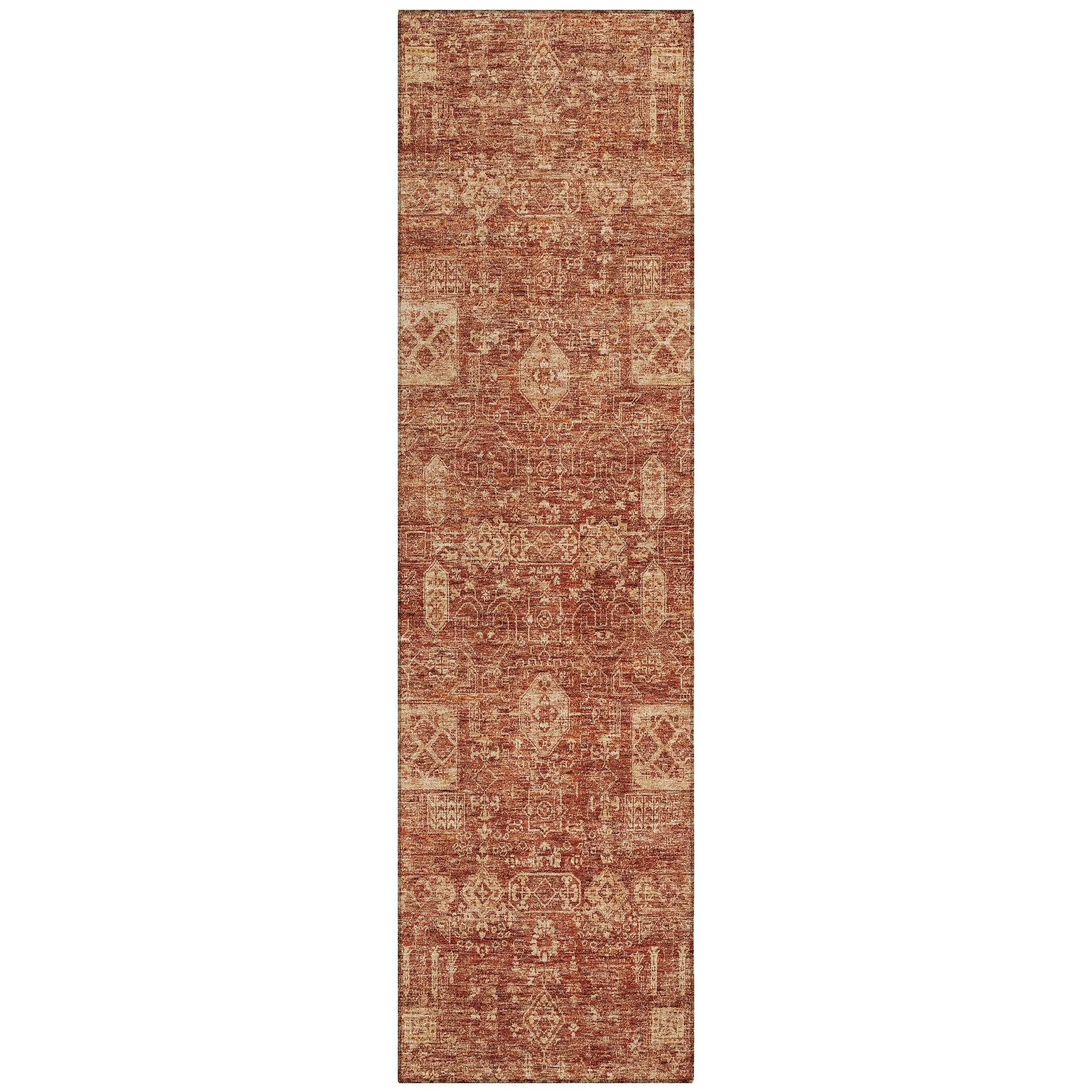 Machine Washable Indoor/ Outdoor Chantille Traditional Vintage Rug