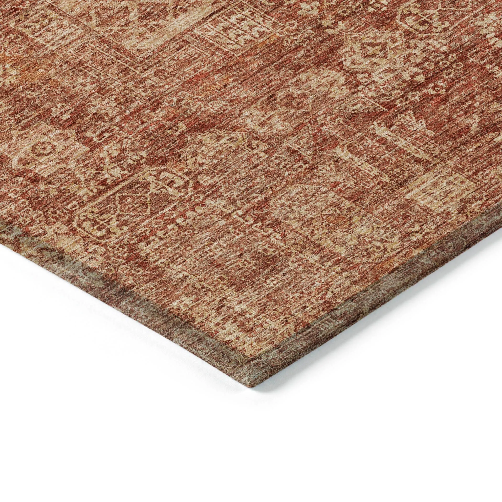 Machine Washable Indoor/ Outdoor Chantille Traditional Vintage Rug