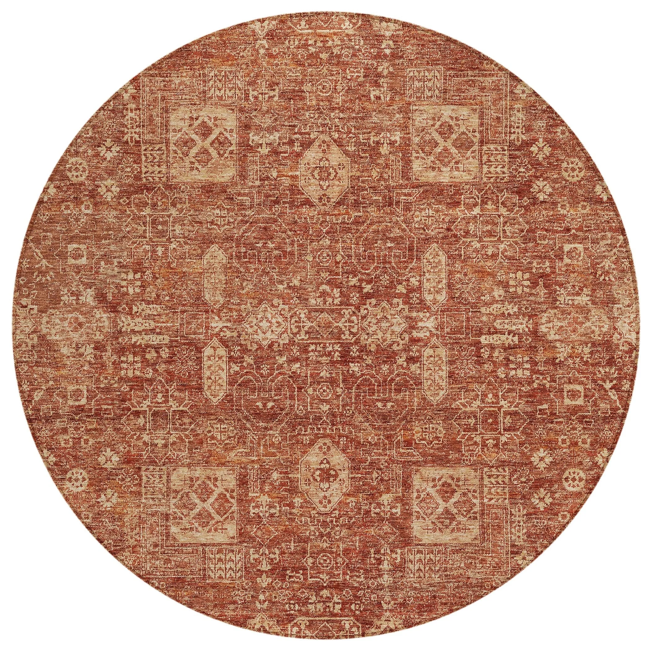 Machine Washable Indoor/ Outdoor Chantille Traditional Vintage Rug