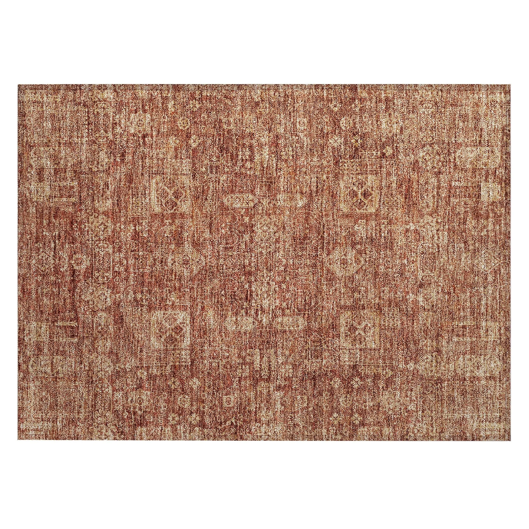 Machine Washable Indoor/ Outdoor Chantille Traditional Vintage Rug