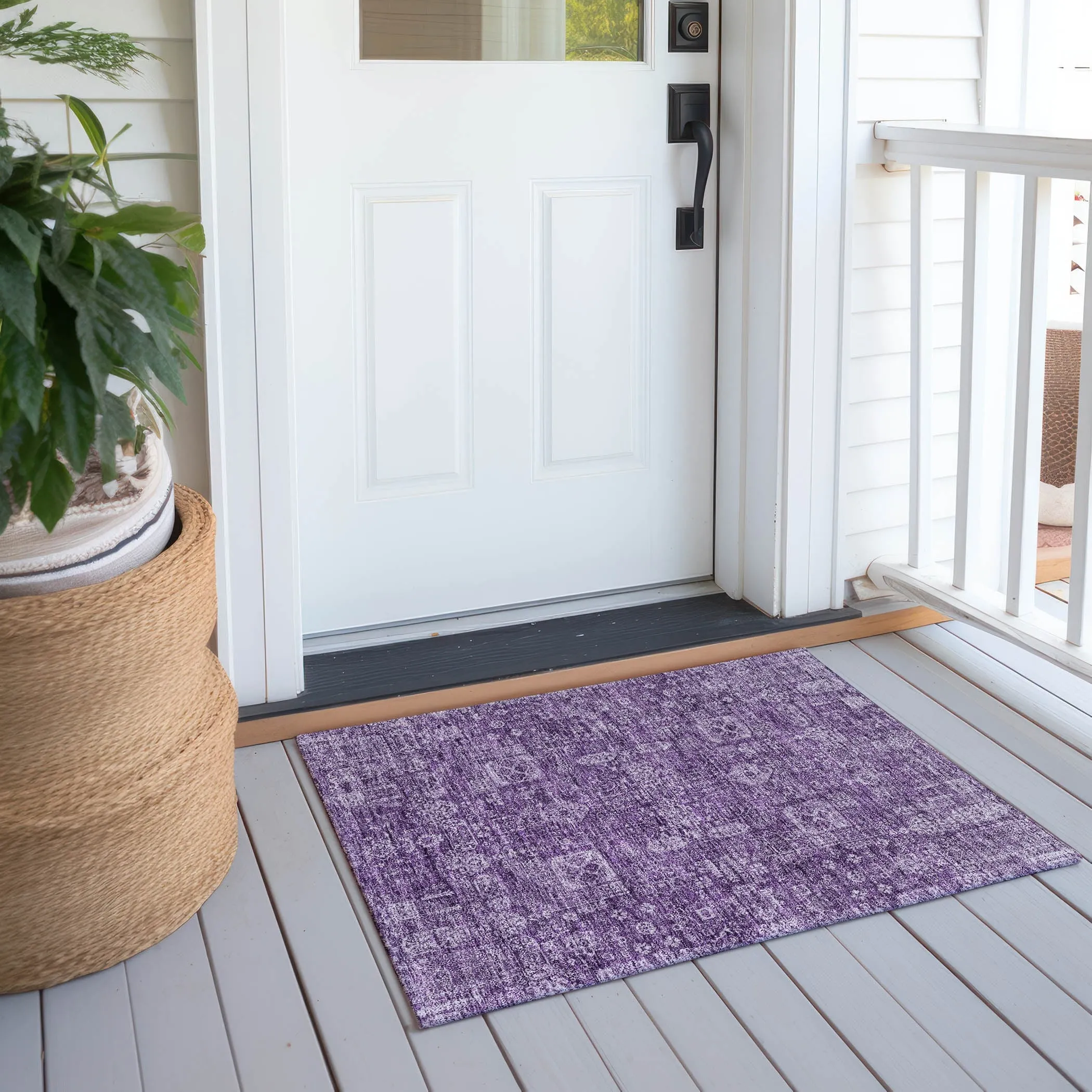 Machine Washable Indoor/ Outdoor Chantille Traditional Vintage Rug