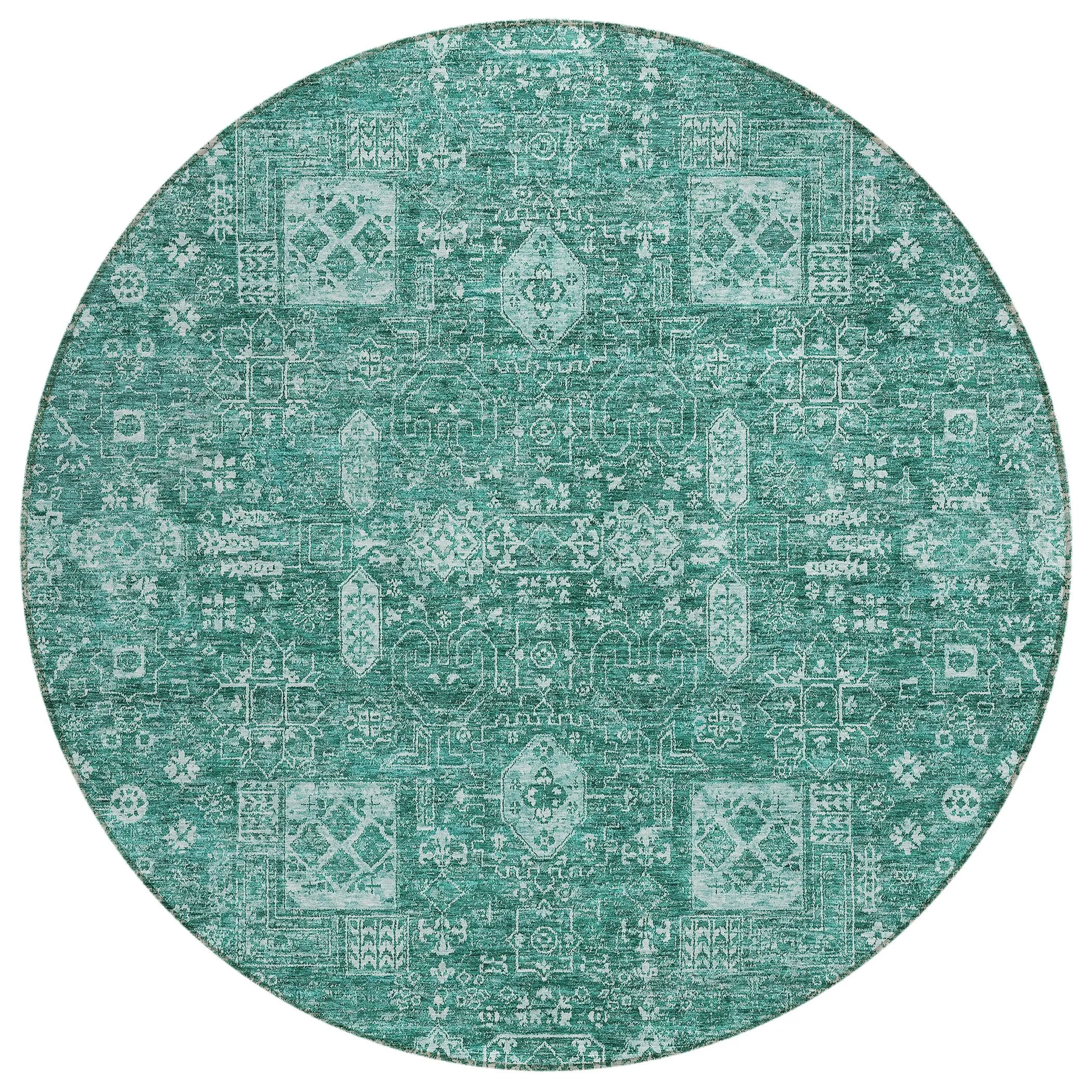 Machine Washable Indoor/ Outdoor Chantille Traditional Vintage Rug