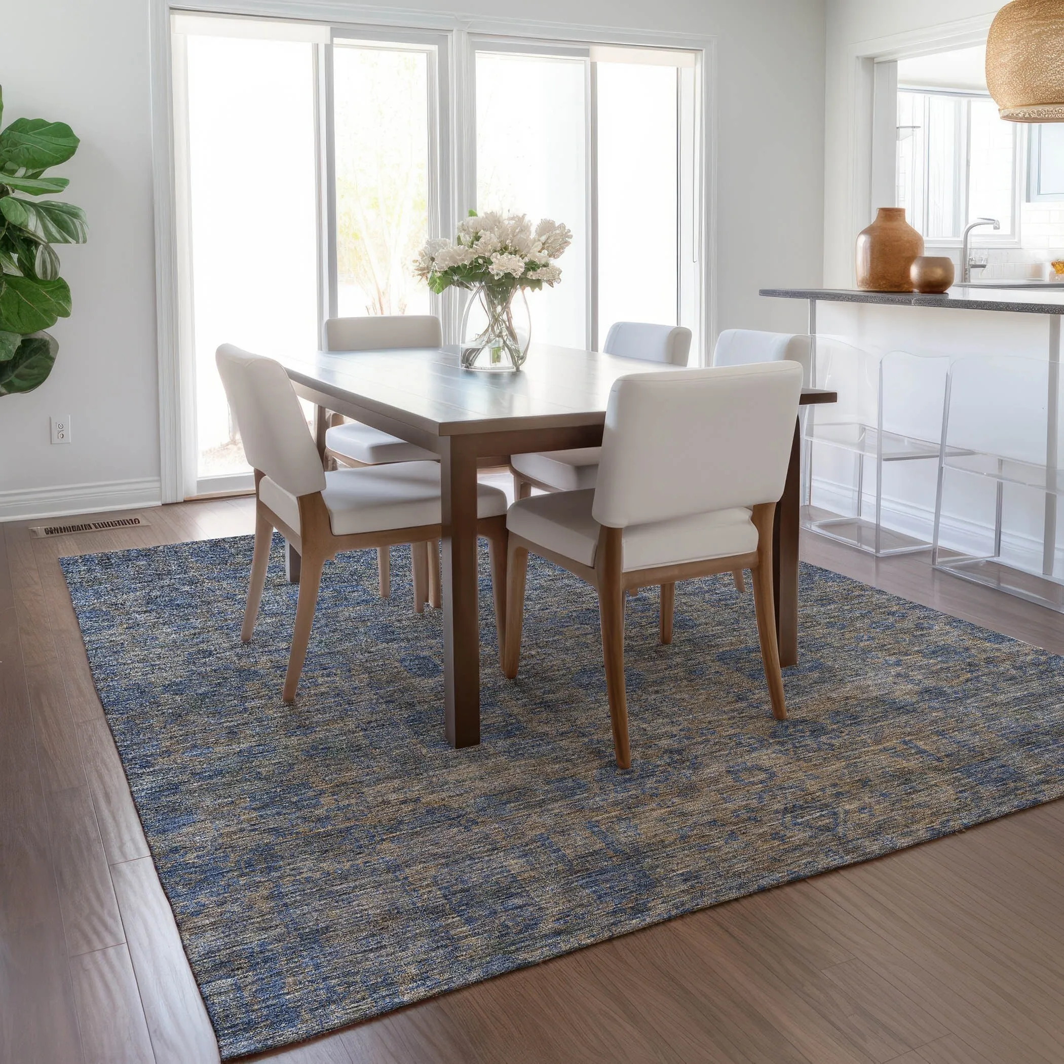 Machine Washable Indoor/ Outdoor Chantille Traditional Vintage Rug