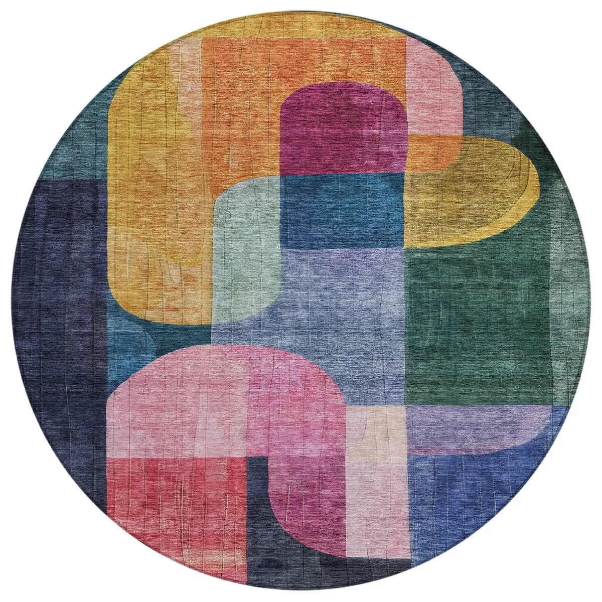 Machine Washable Indoor/ Outdoor Contemporary Deco Chantille Rug
