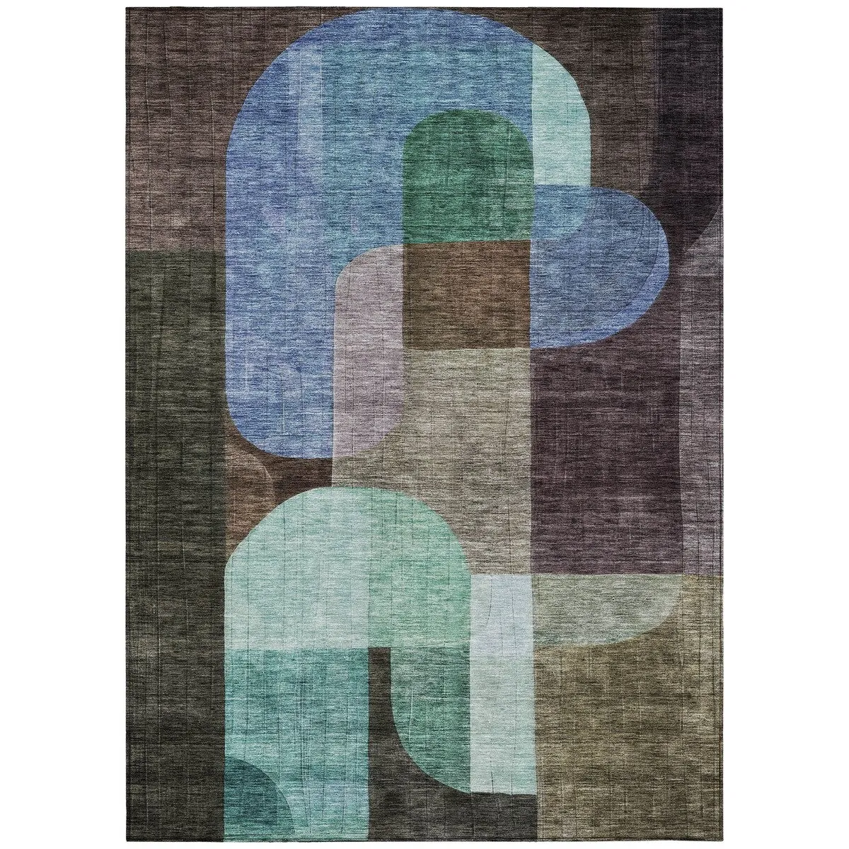 Machine Washable Indoor/ Outdoor Contemporary Deco Chantille Rug