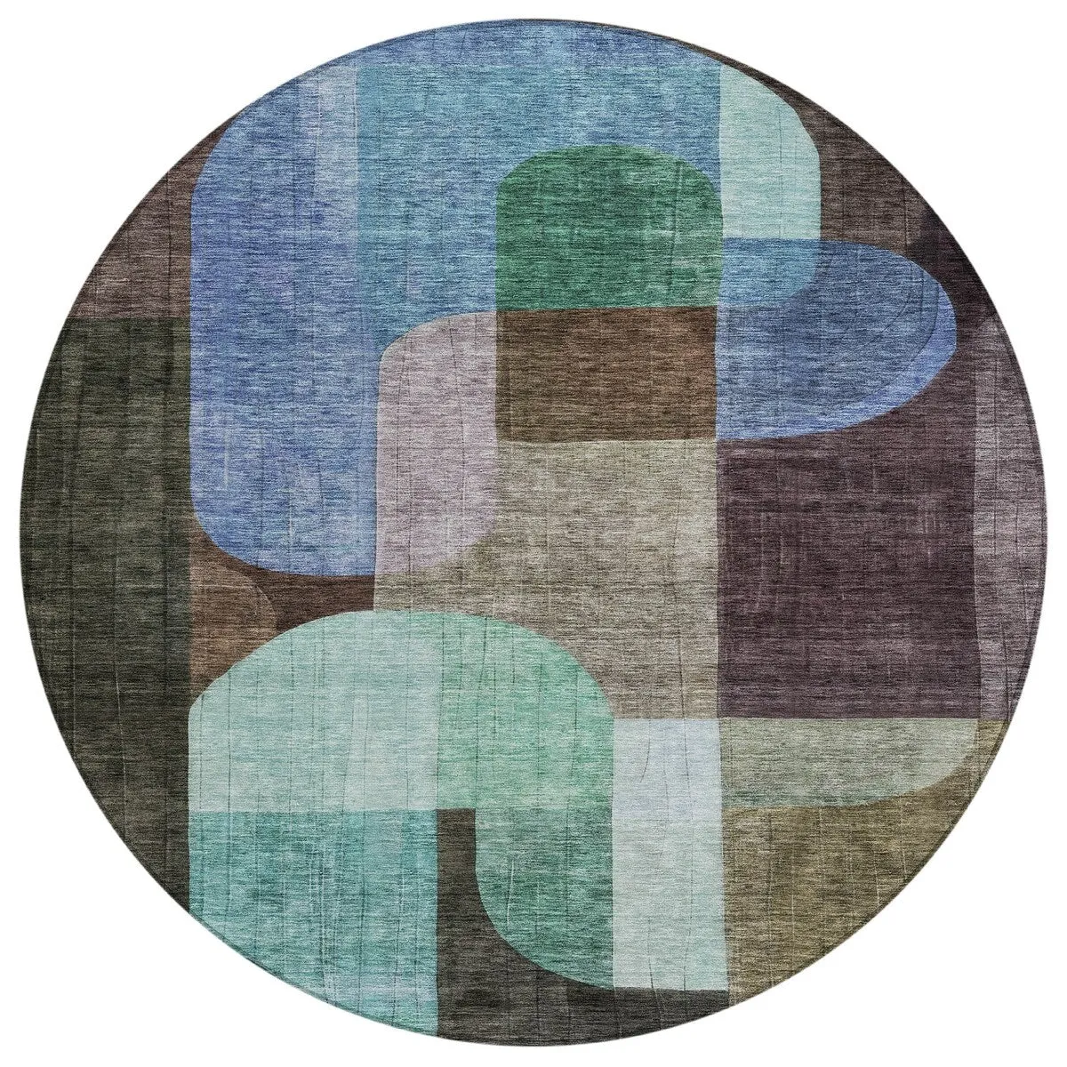 Machine Washable Indoor/ Outdoor Contemporary Deco Chantille Rug