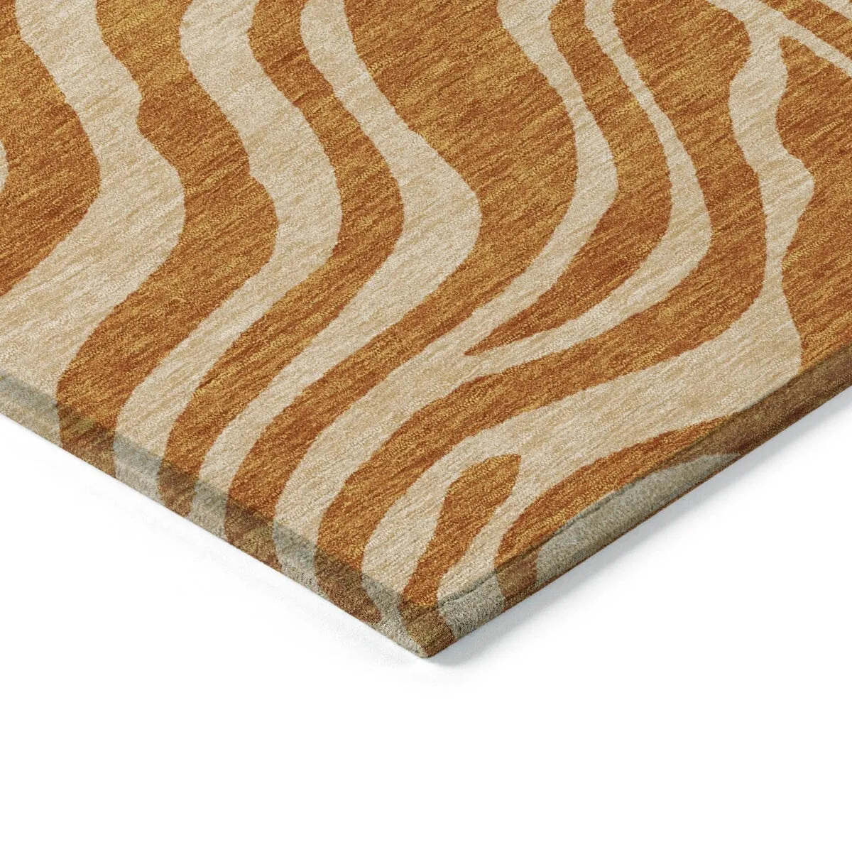 Machine Washable Indoor/ Outdoor Modern Animal Print Chantille Rug