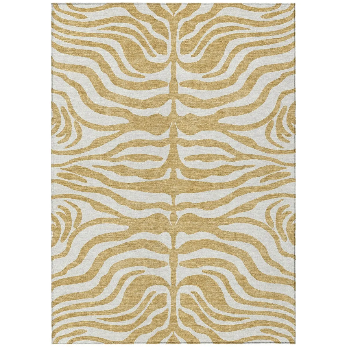 Machine Washable Indoor/ Outdoor Modern Animal Print Chantille Rug