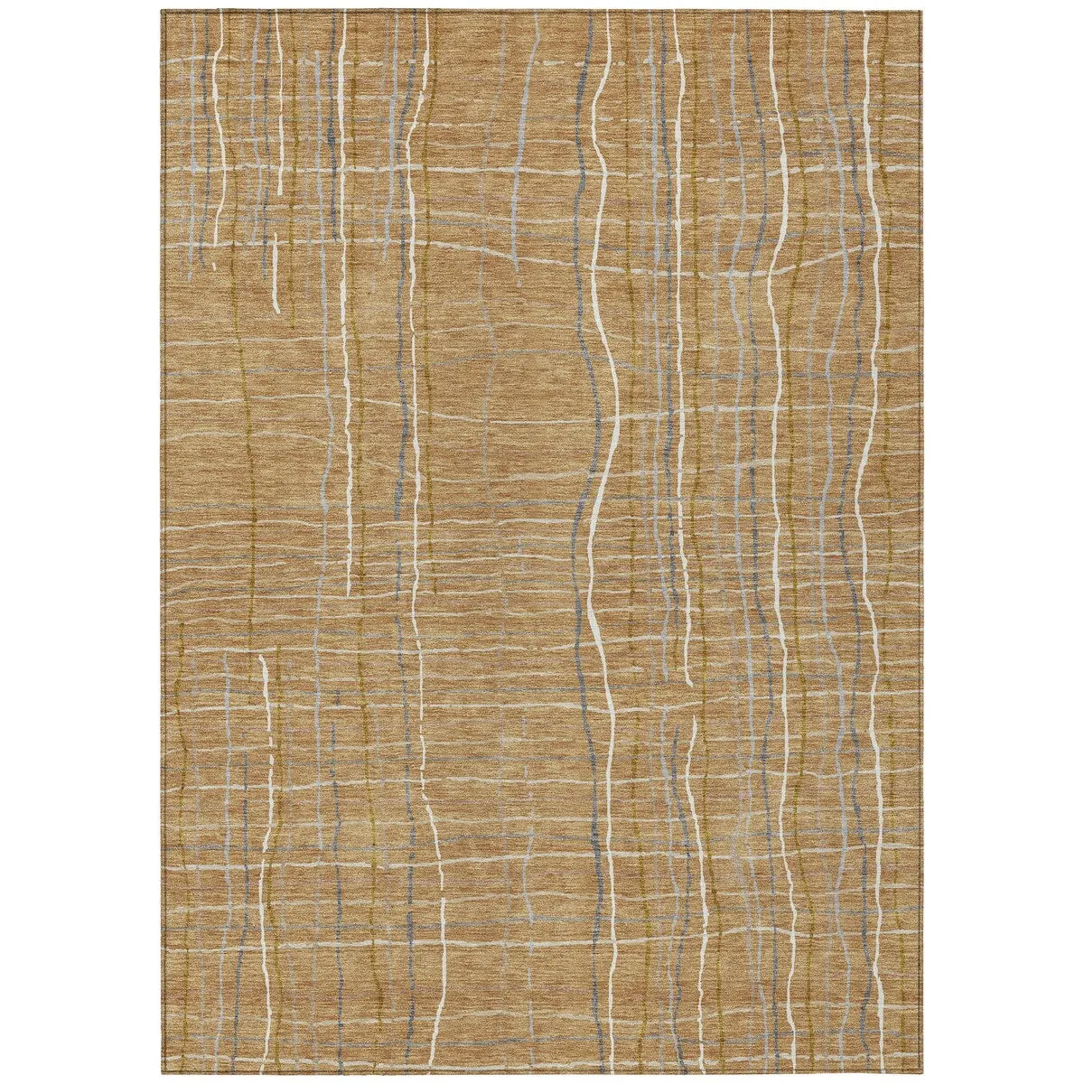 Machine Washable Indoor/ Outdoor Modern Century Chantille Rug