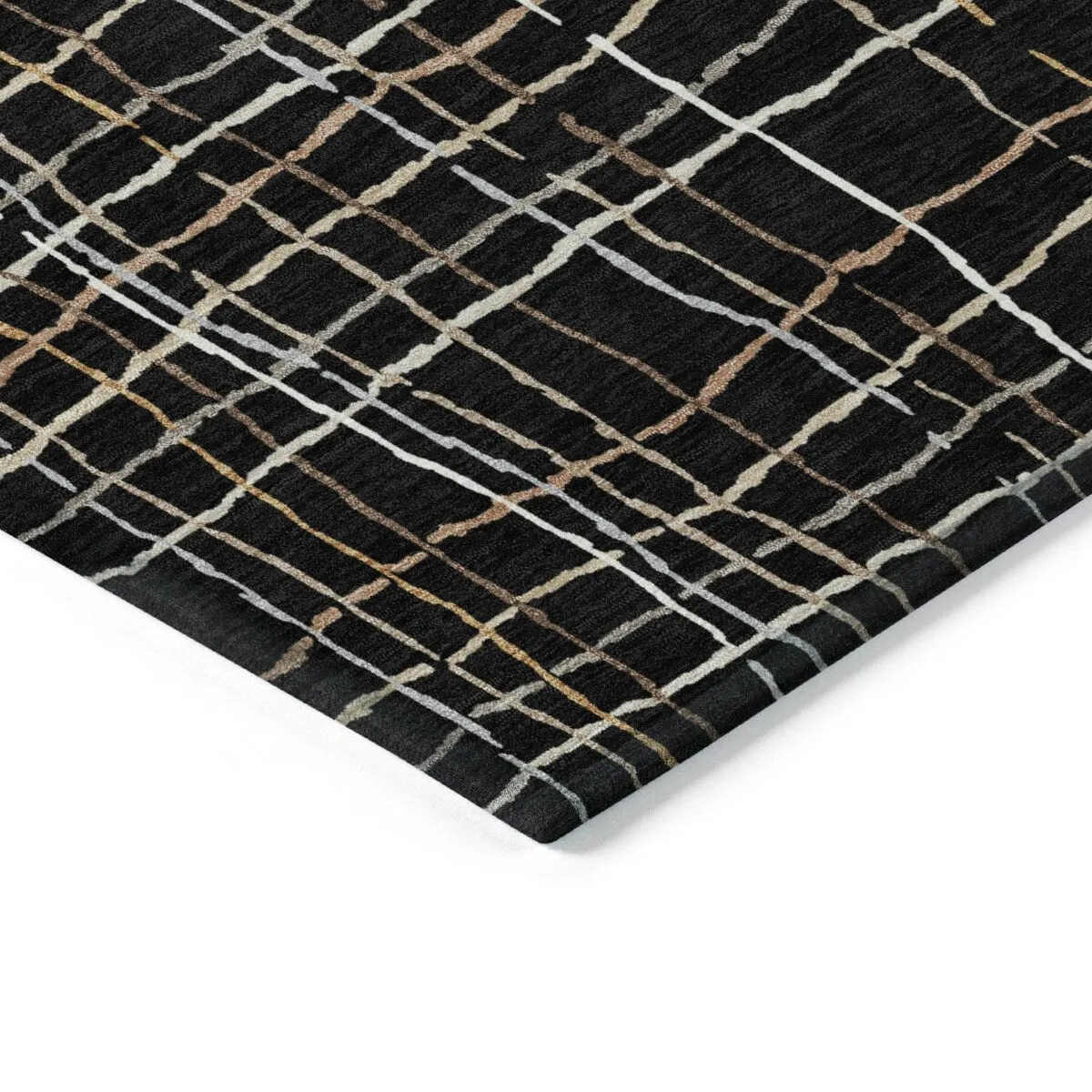 Machine Washable Indoor/ Outdoor Modern Century Chantille Rug