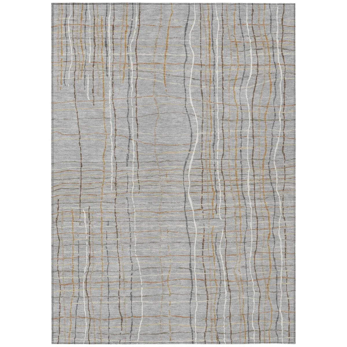 Machine Washable Indoor/ Outdoor Modern Century Chantille Rug