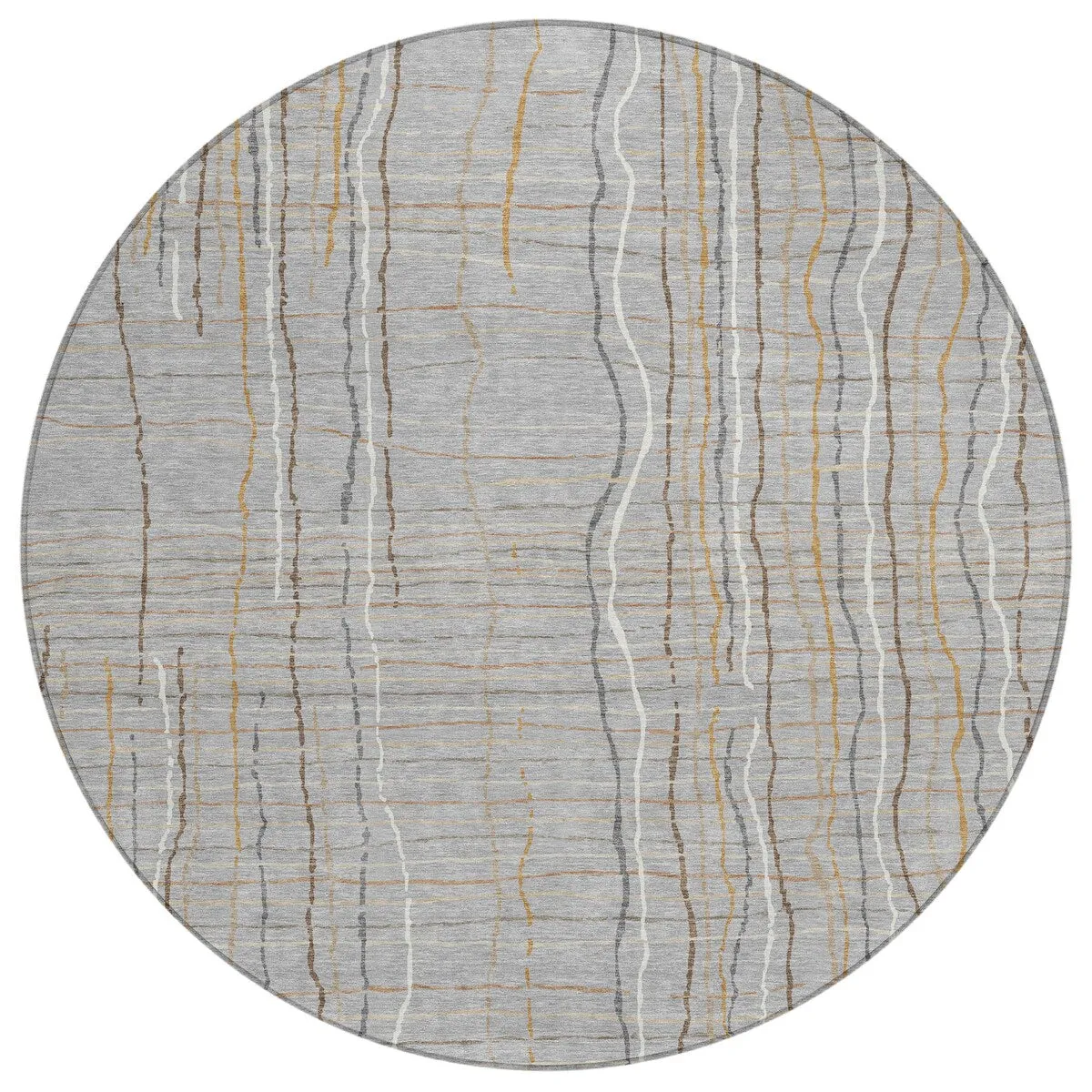 Machine Washable Indoor/ Outdoor Modern Century Chantille Rug