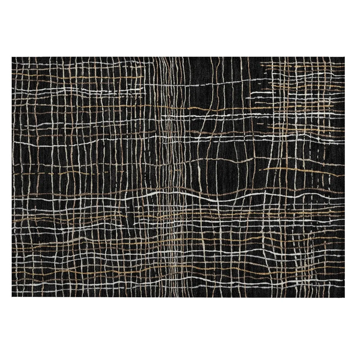 Machine Washable Indoor/ Outdoor Modern Century Chantille Rug