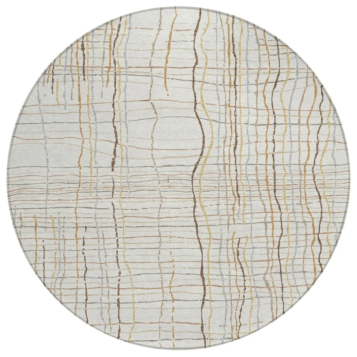 Machine Washable Indoor/ Outdoor Modern Century Chantille Rug