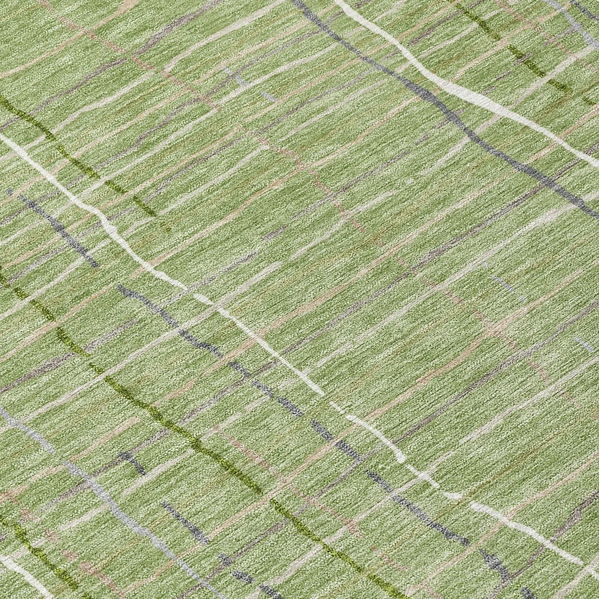 Machine Washable Indoor/ Outdoor Modern Century Chantille Rug