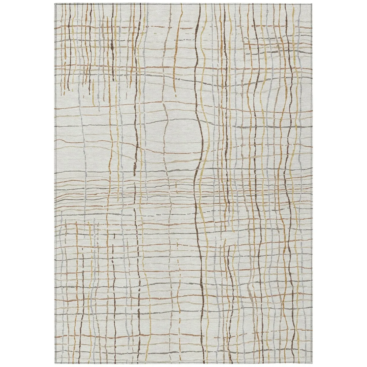 Machine Washable Indoor/ Outdoor Modern Century Chantille Rug