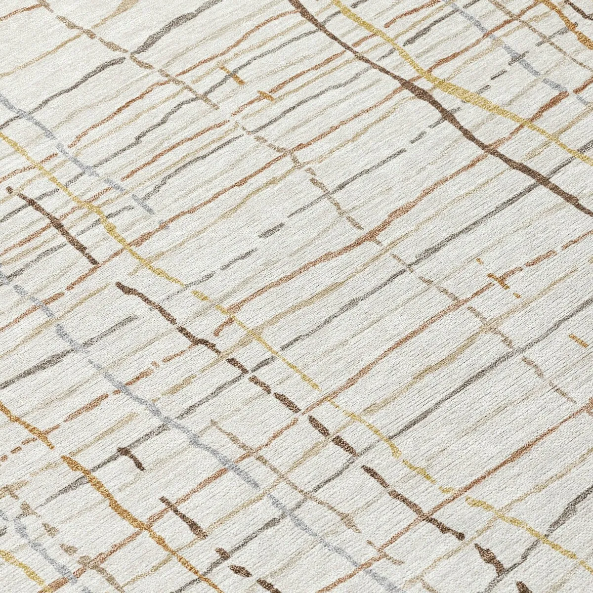 Machine Washable Indoor/ Outdoor Modern Century Chantille Rug