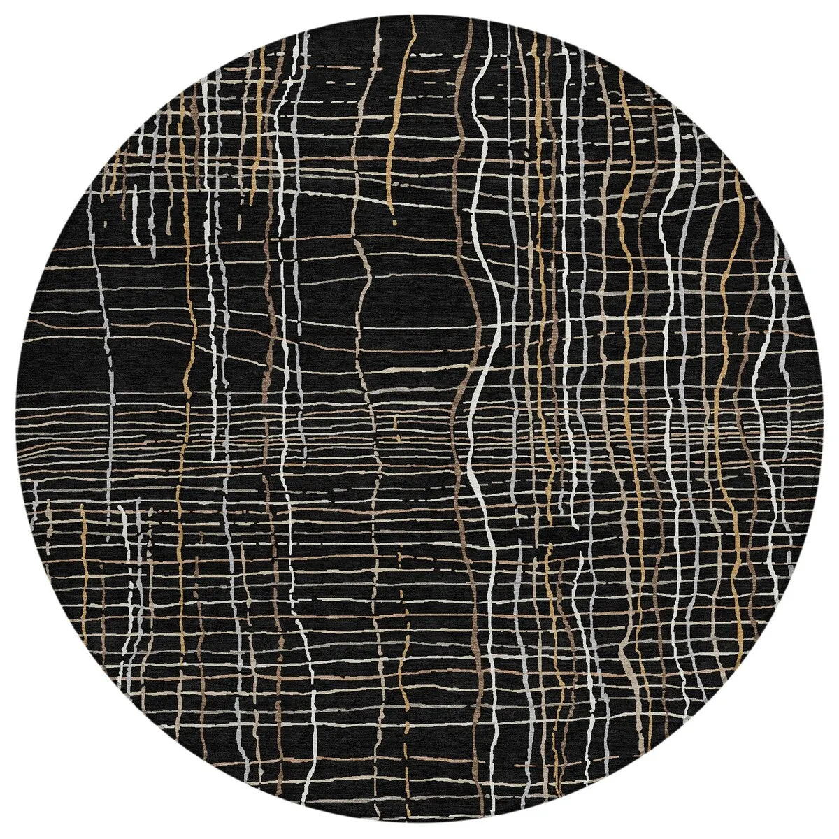 Machine Washable Indoor/ Outdoor Modern Century Chantille Rug