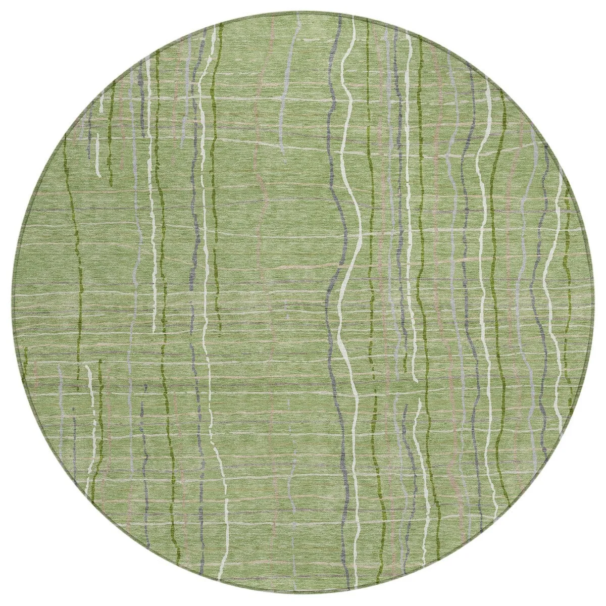 Machine Washable Indoor/ Outdoor Modern Century Chantille Rug