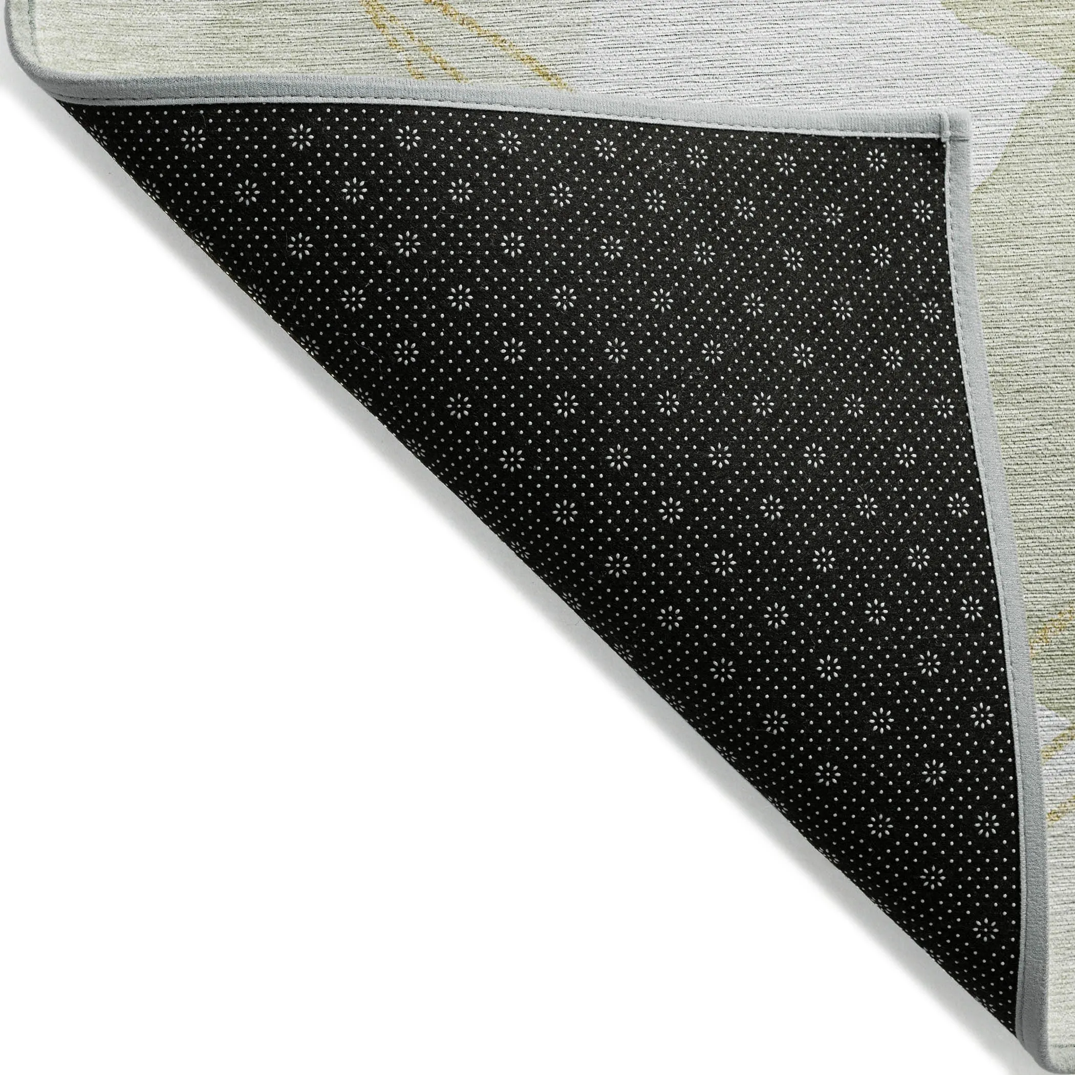 Machine Washable Indoor/ Outdoor Modern Circles Chantille Rug
