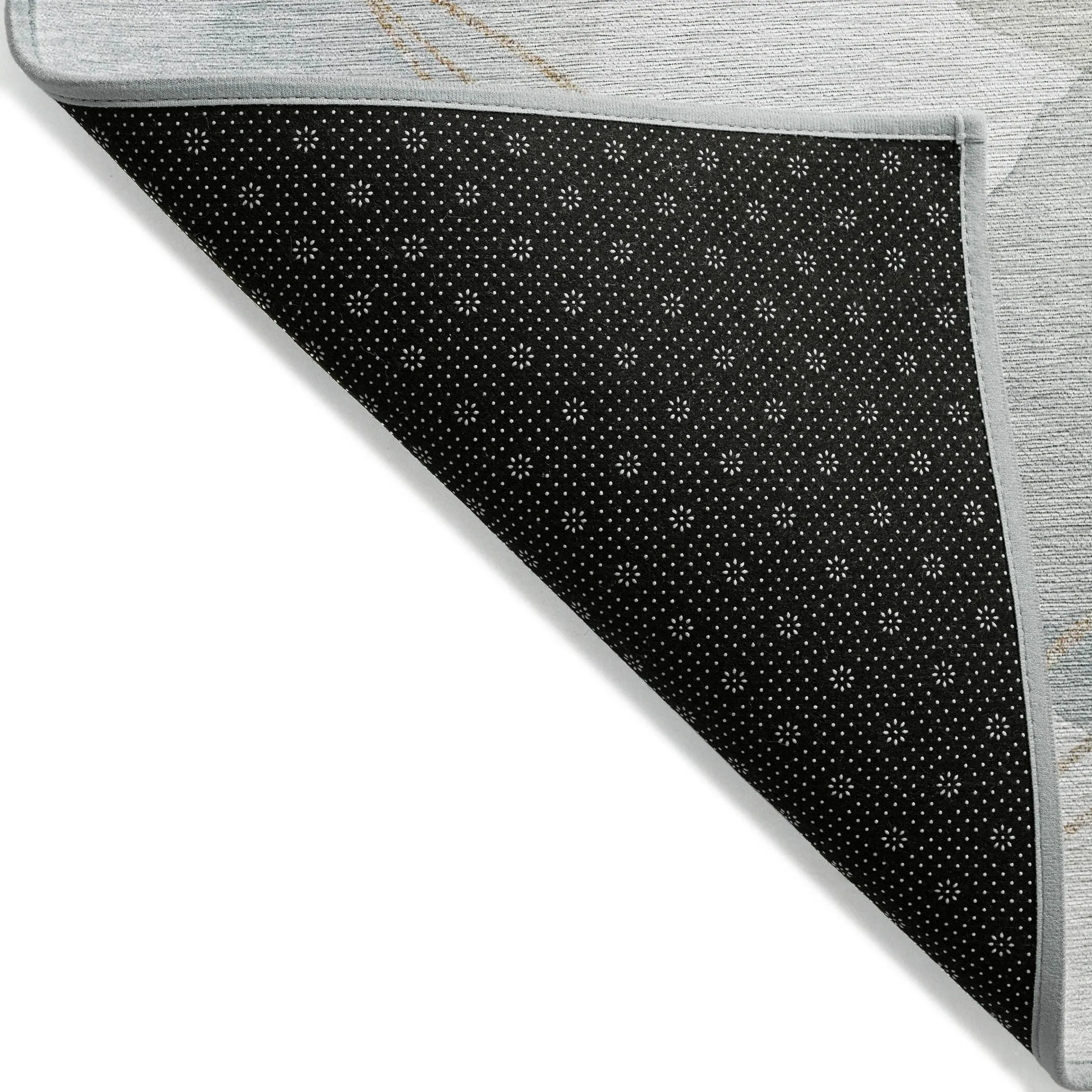Machine Washable Indoor/ Outdoor Modern Circles Chantille Rug