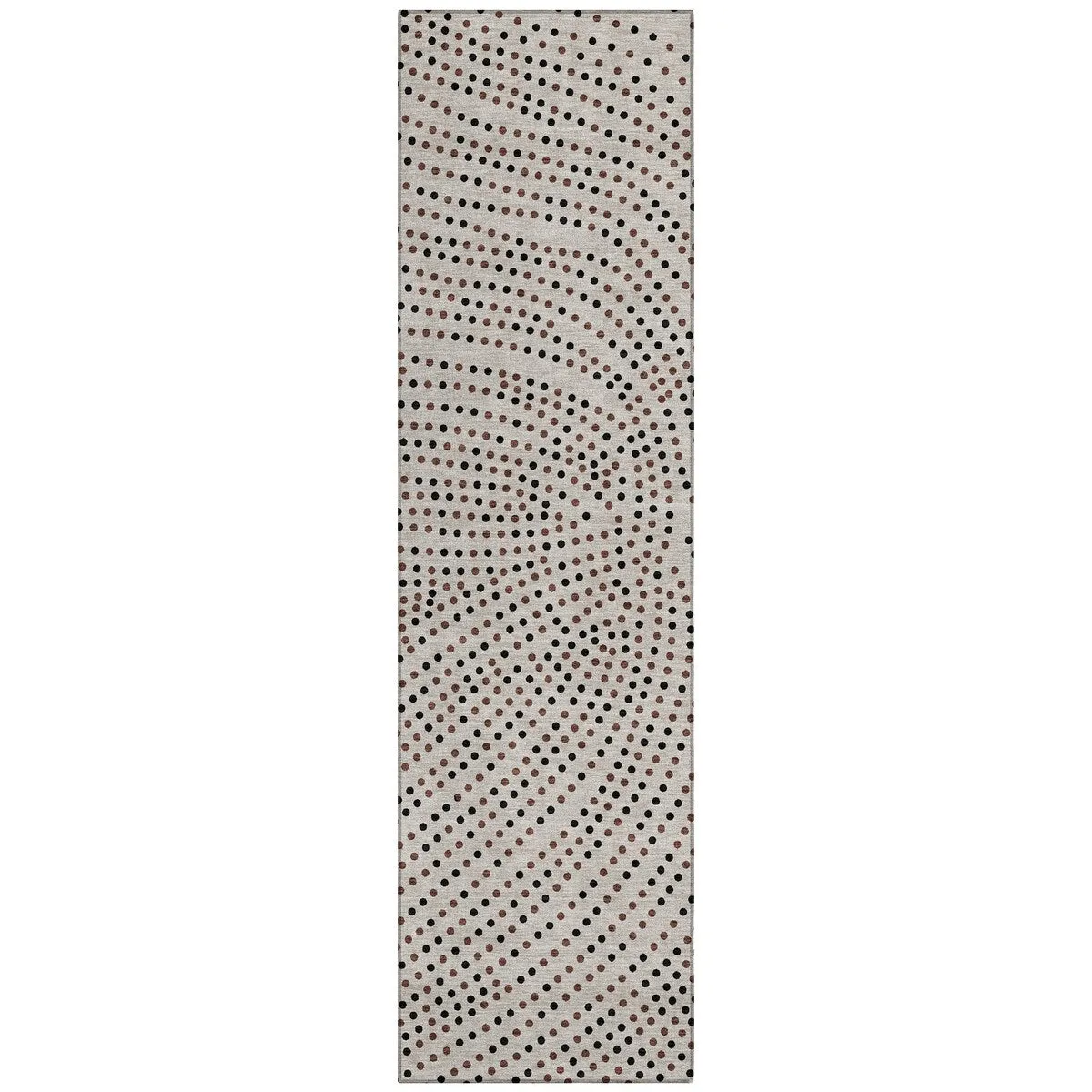 Machine Washable Indoor/ Outdoor Modern Dotty Chantille Rug