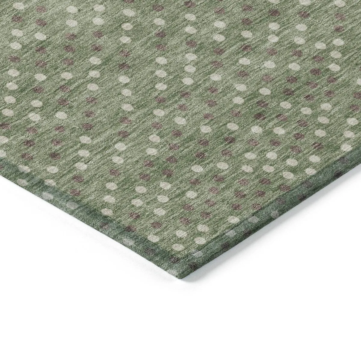 Machine Washable Indoor/ Outdoor Modern Dotty Chantille Rug