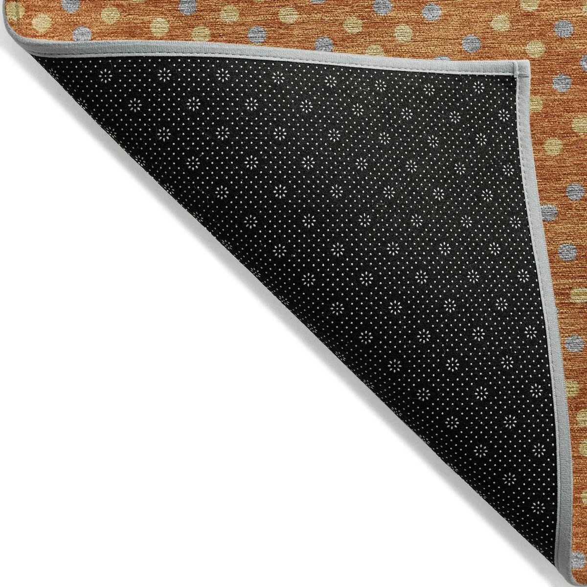 Machine Washable Indoor/ Outdoor Modern Dotty Chantille Rug