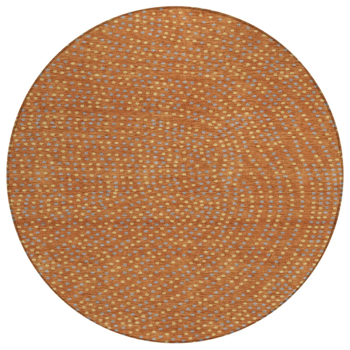 Machine Washable Indoor/ Outdoor Modern Dotty Chantille Rug