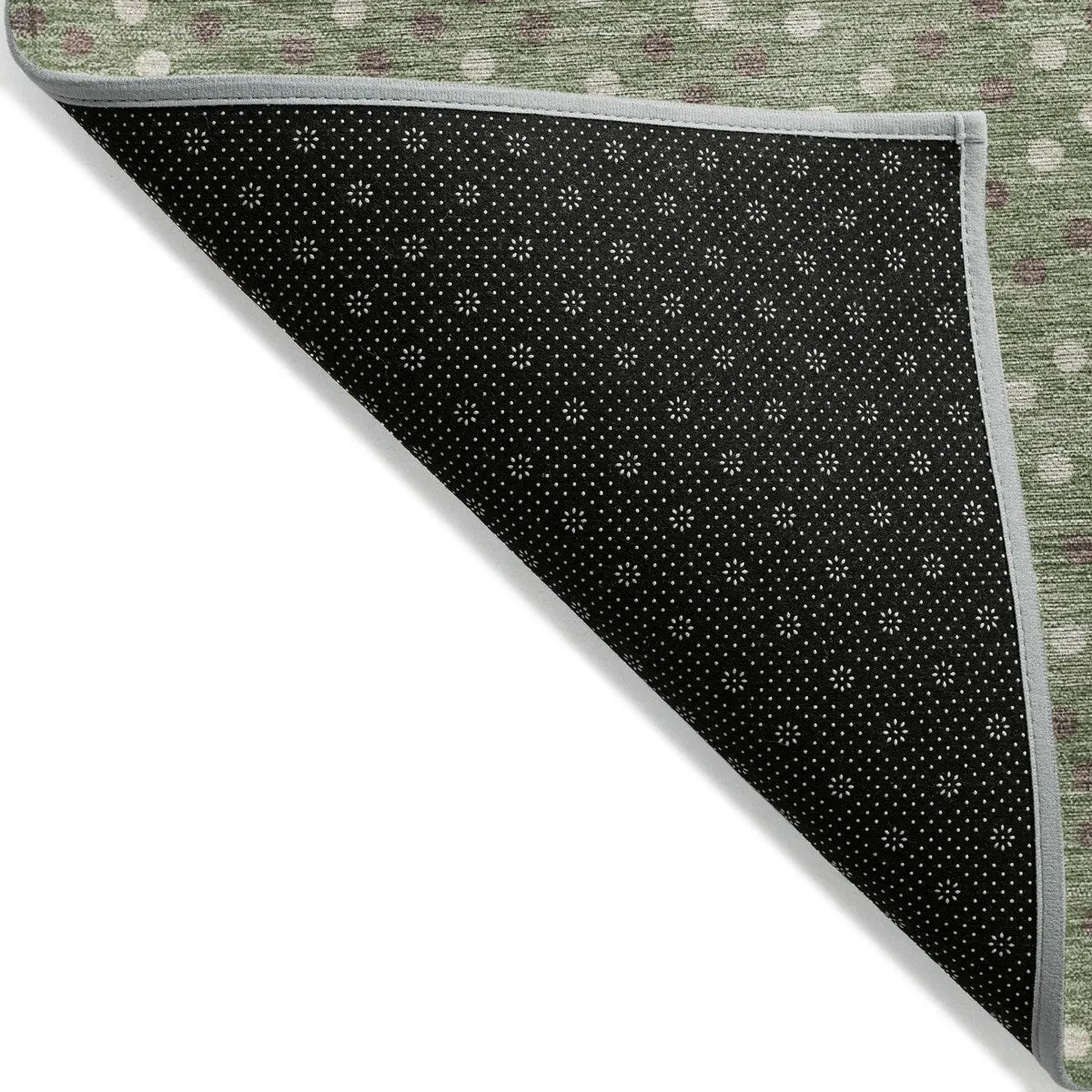 Machine Washable Indoor/ Outdoor Modern Dotty Chantille Rug