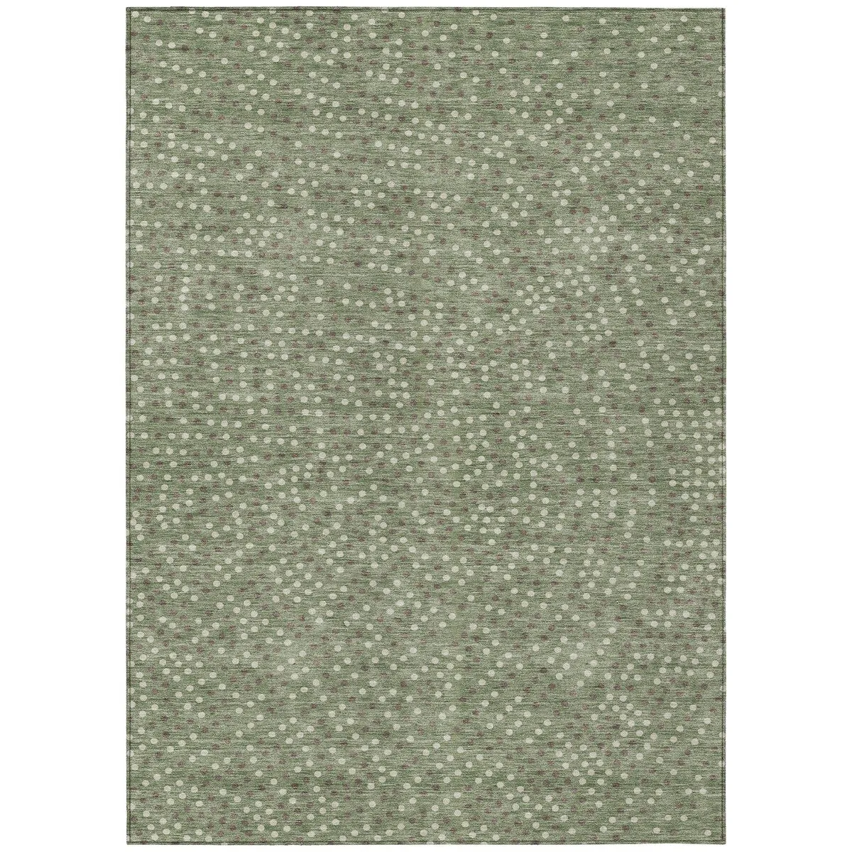 Machine Washable Indoor/ Outdoor Modern Dotty Chantille Rug