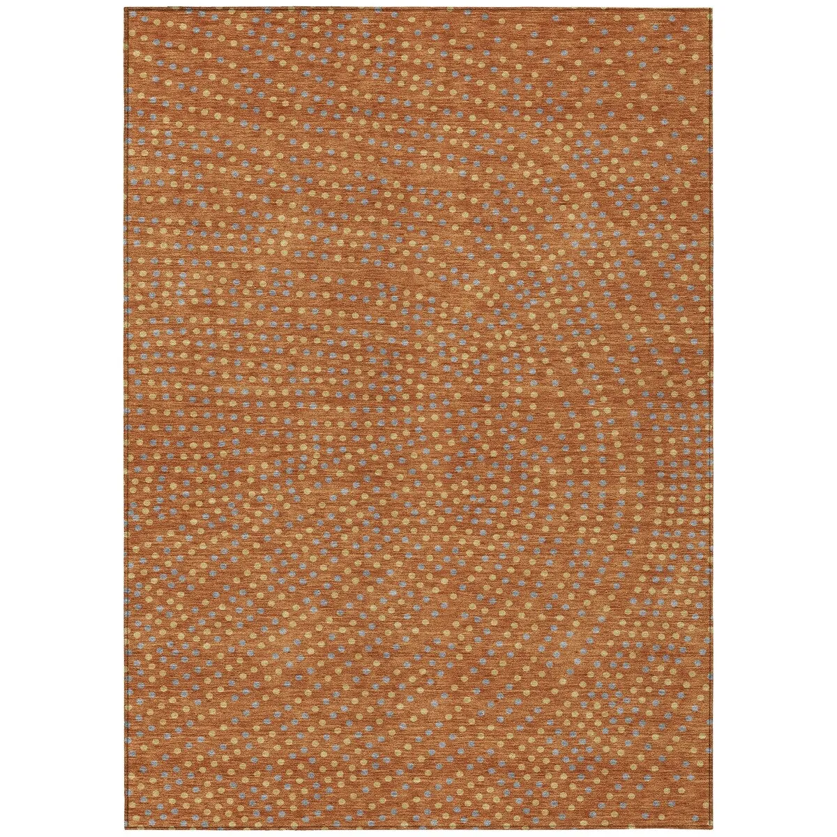Machine Washable Indoor/ Outdoor Modern Dotty Chantille Rug